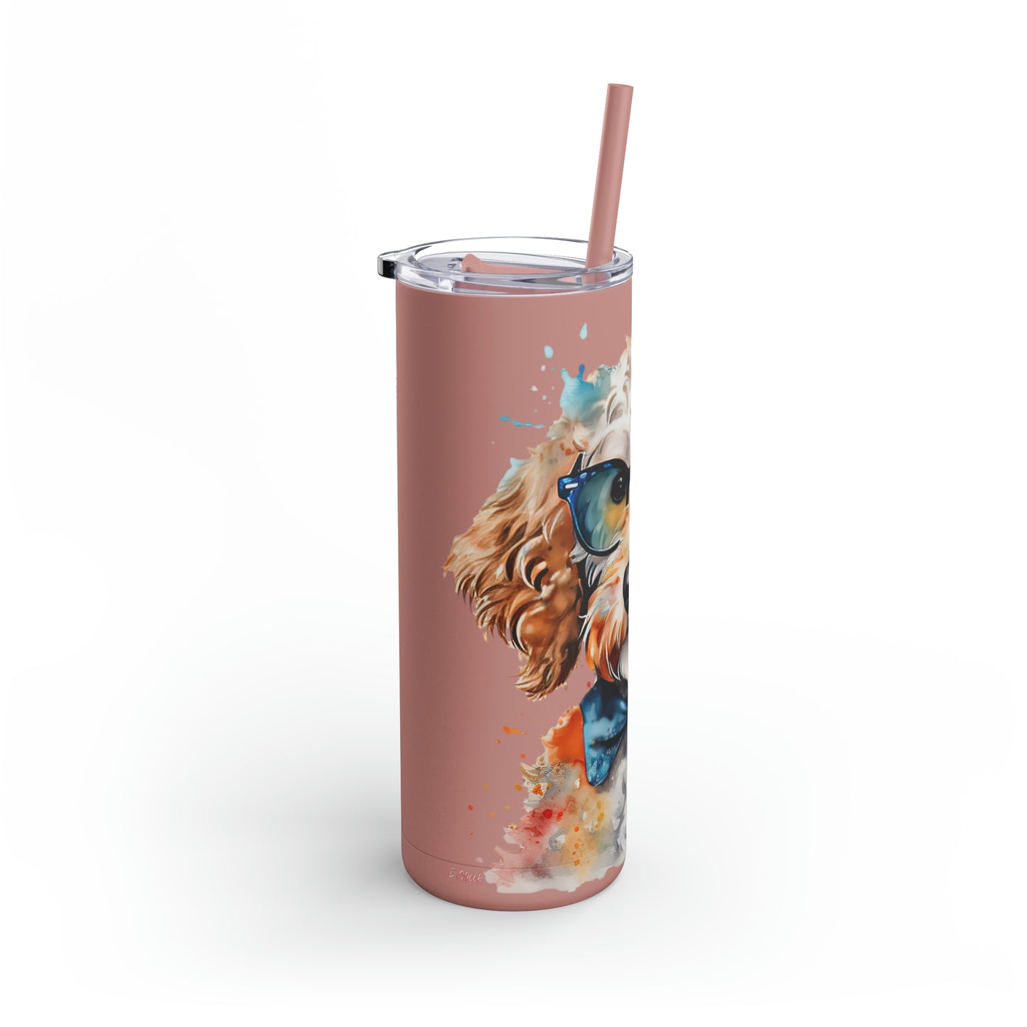 Mini Golden Doodle 9 Maars Maker Skinny Matte Tumbler, 20oz