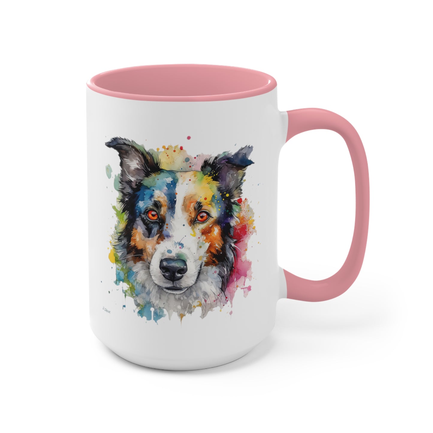 Border Collie 3 Accent Mugs