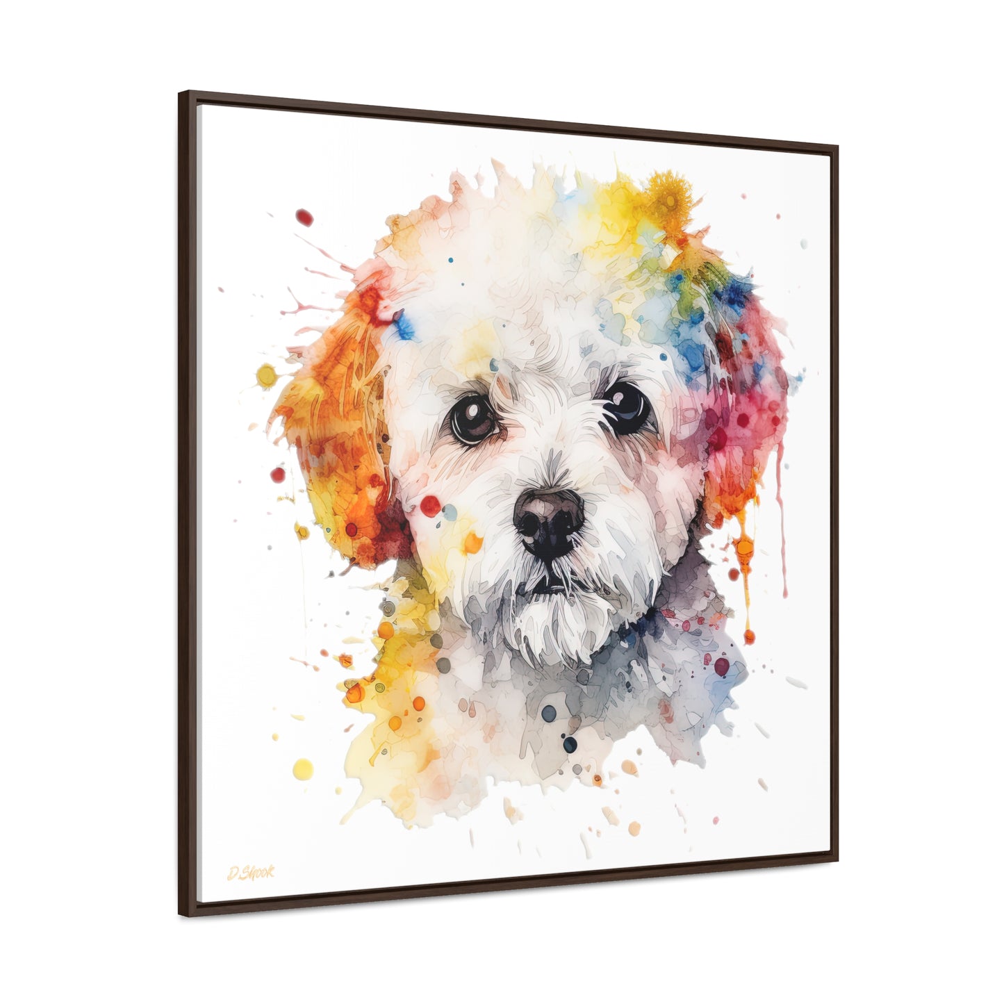 Bichon Frise 2 Gallery Canvas Wraps, Square Frame