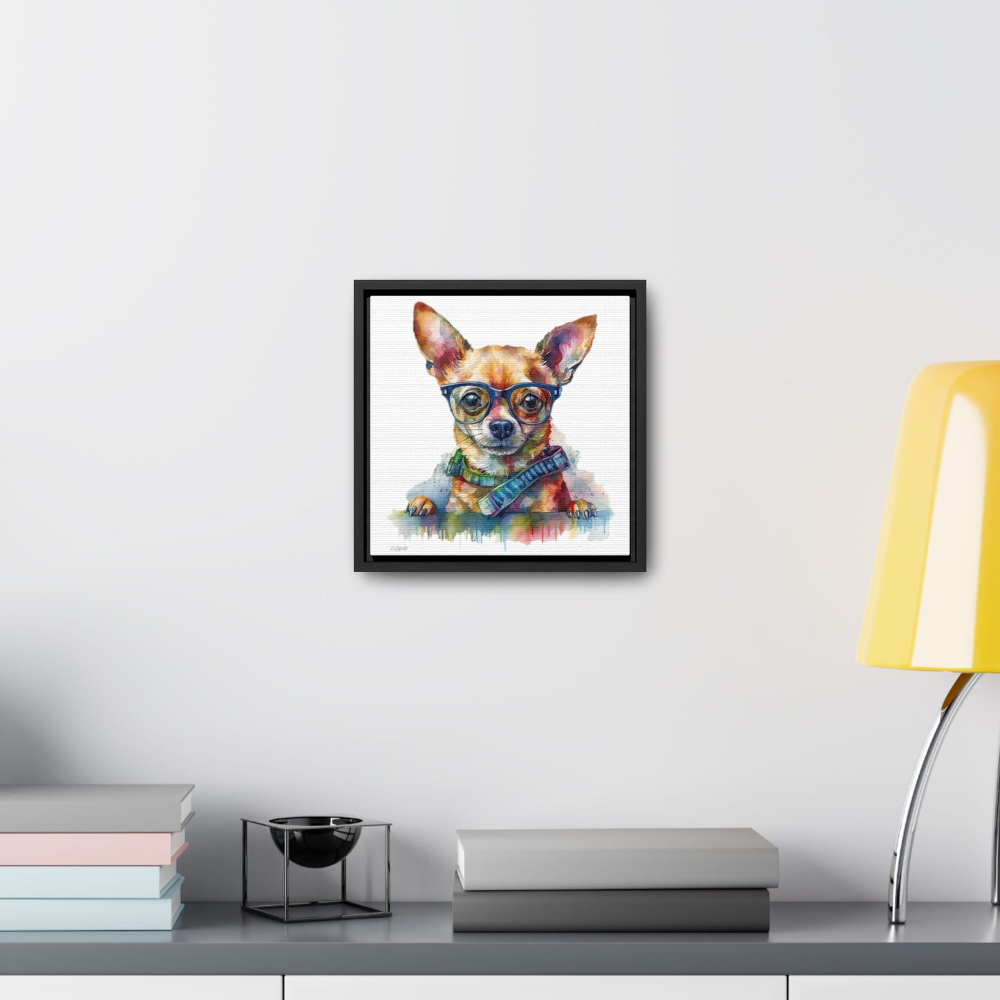 Chihuahua 4 Gallery Canvas Wraps, Square Frame