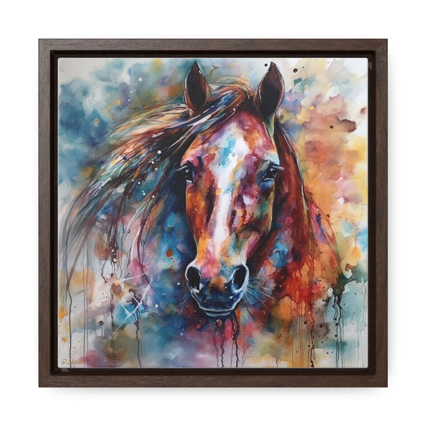 Horse Rescue 11 Gallery Canvas Wraps, Square Frame