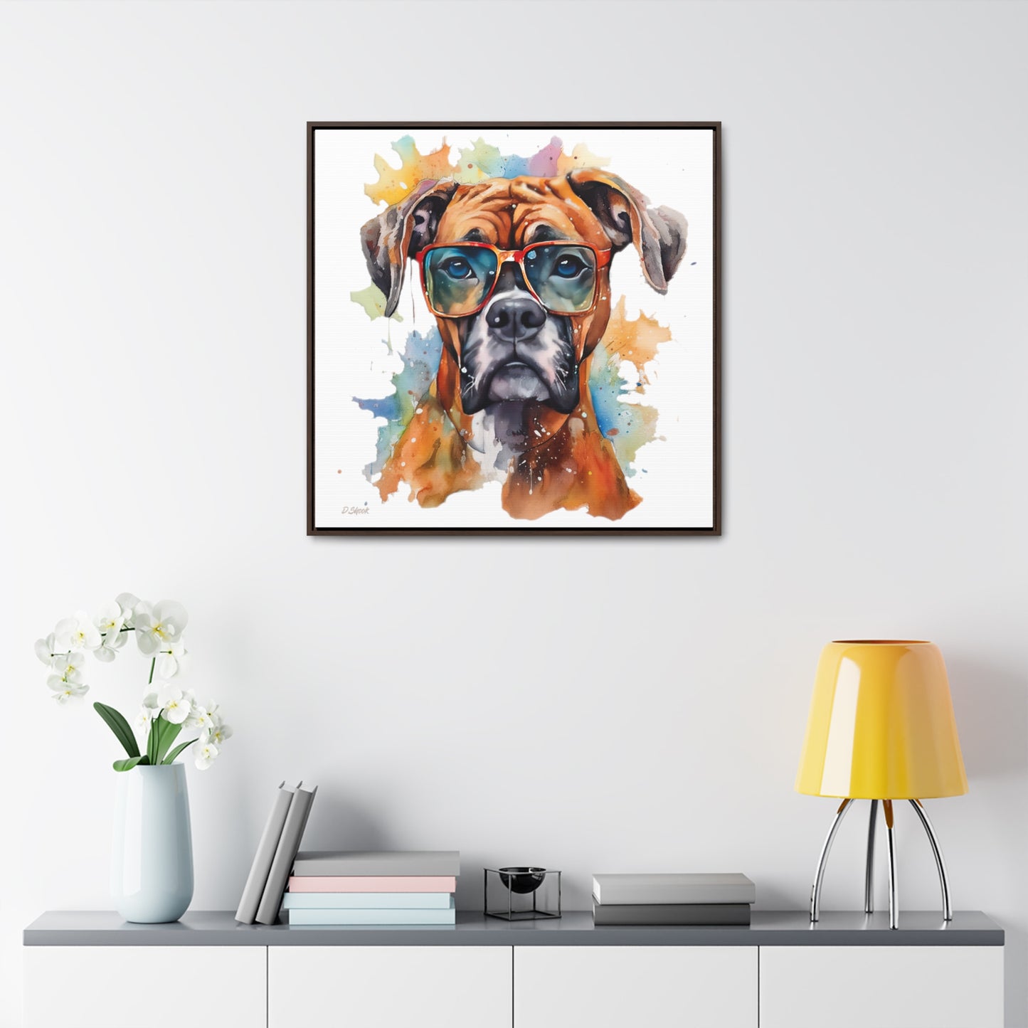 Boxer 4 Gallery Canvas Wraps, Square Frame