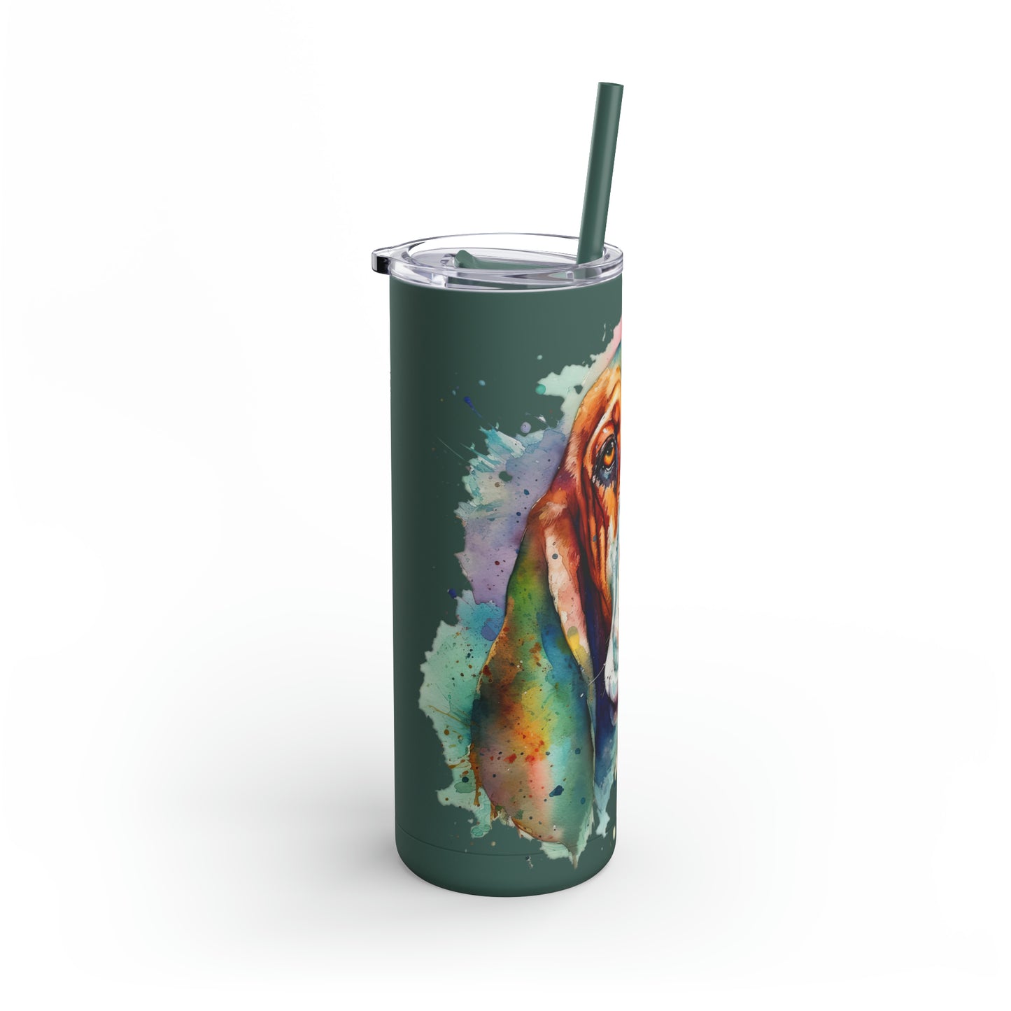 Basset Hound 1 Maars Maker Skinny Matte Tumbler, 20oz