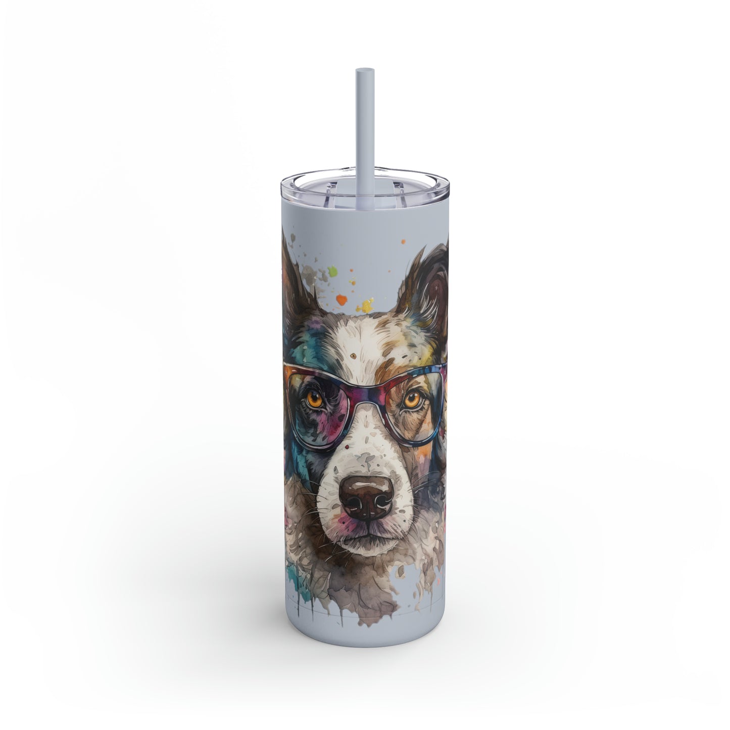Border Collie 7 Maars Maker Skinny Matte Tumbler, 20oz