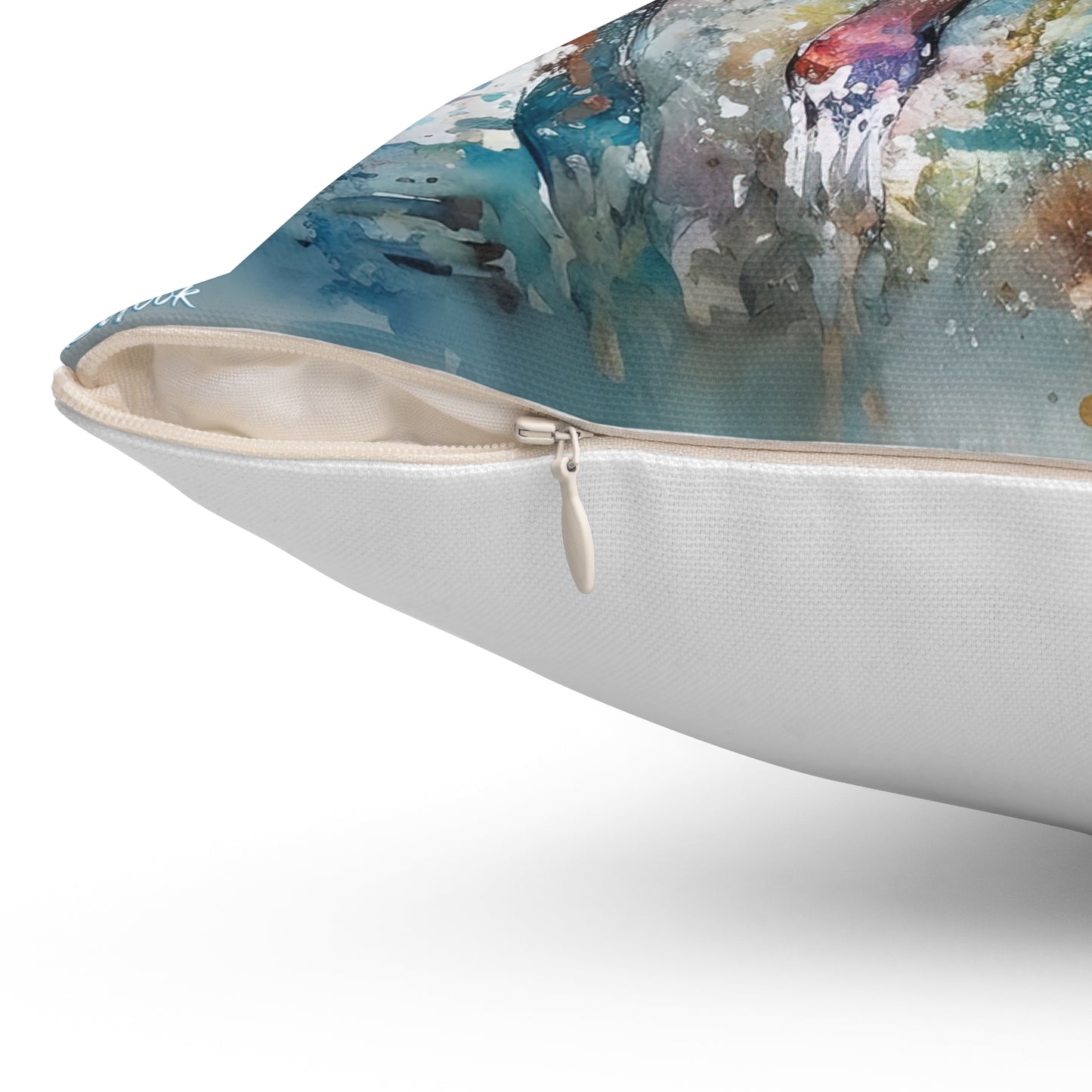 Horse Rescue 7 Spun Polyester Square Pillow
