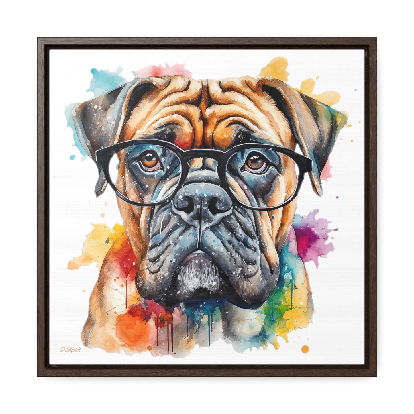 Bullmastiff 6 Gallery Canvas Wraps, Square Frame