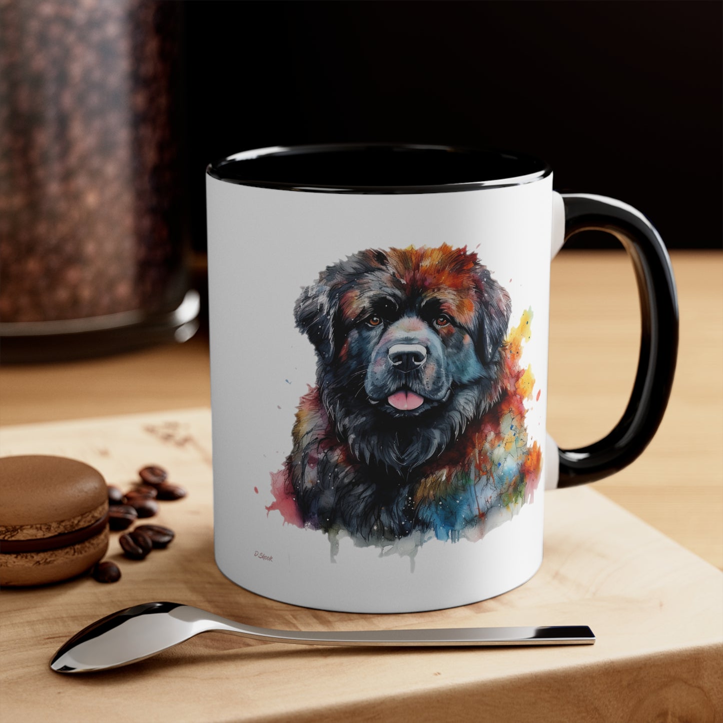 Newfoundland Dog 1 Accent Mugs