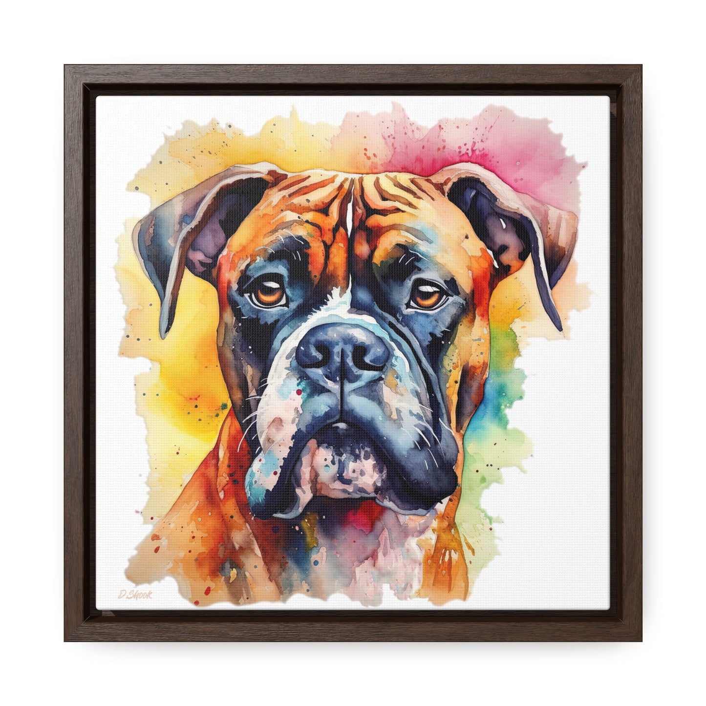 Boxer 1 Gallery Canvas Wraps, Square Frame