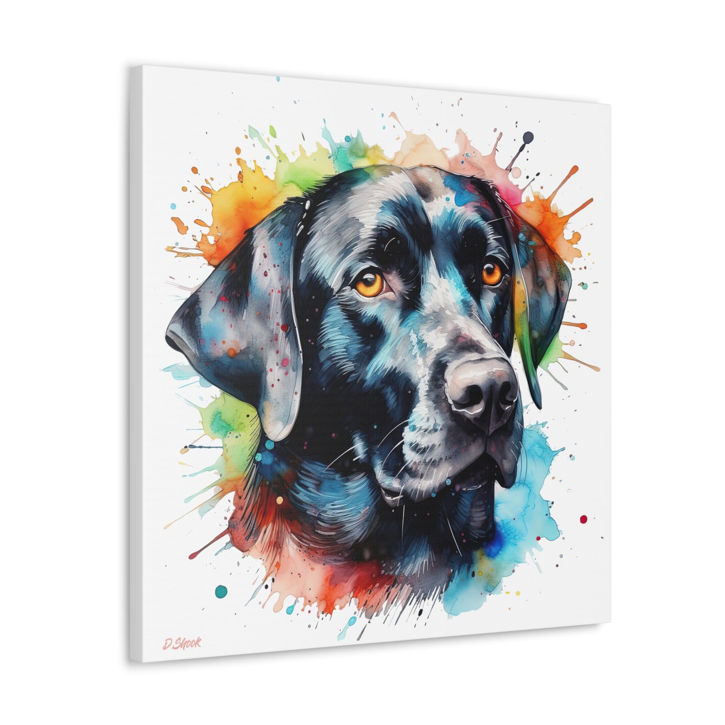 Black Lab 5 Canvas Gallery Wraps