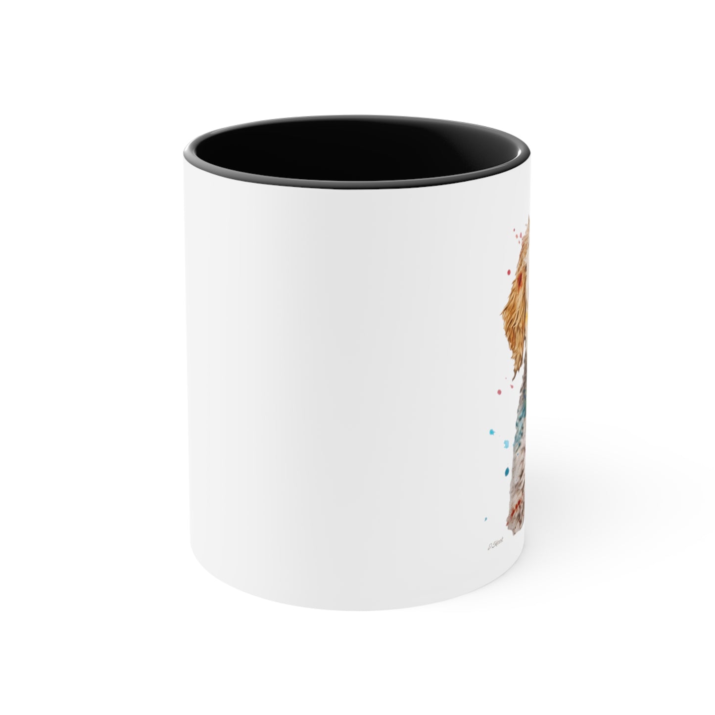 Mini Golden Doodle 2 Accent Mugs