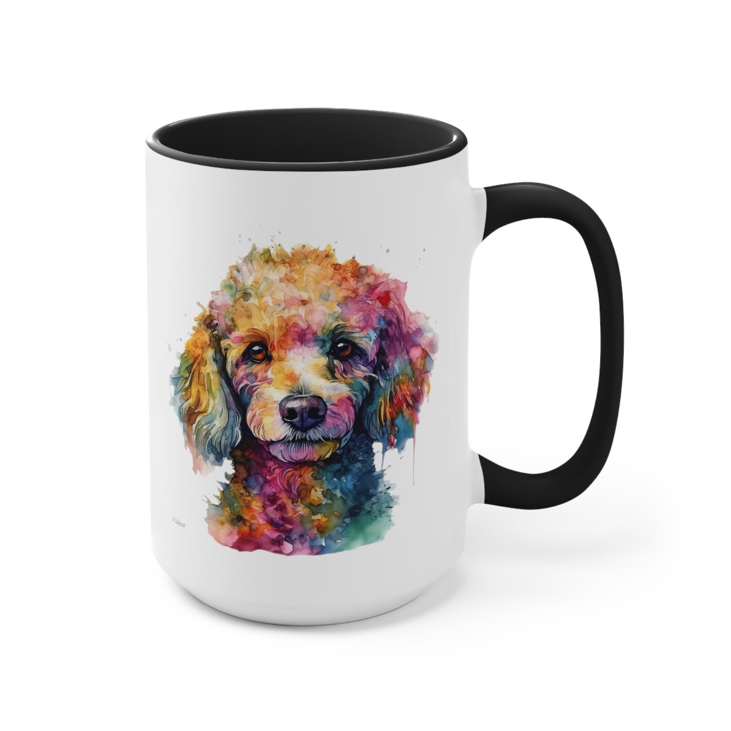 Poodle 2 Accent Mugs