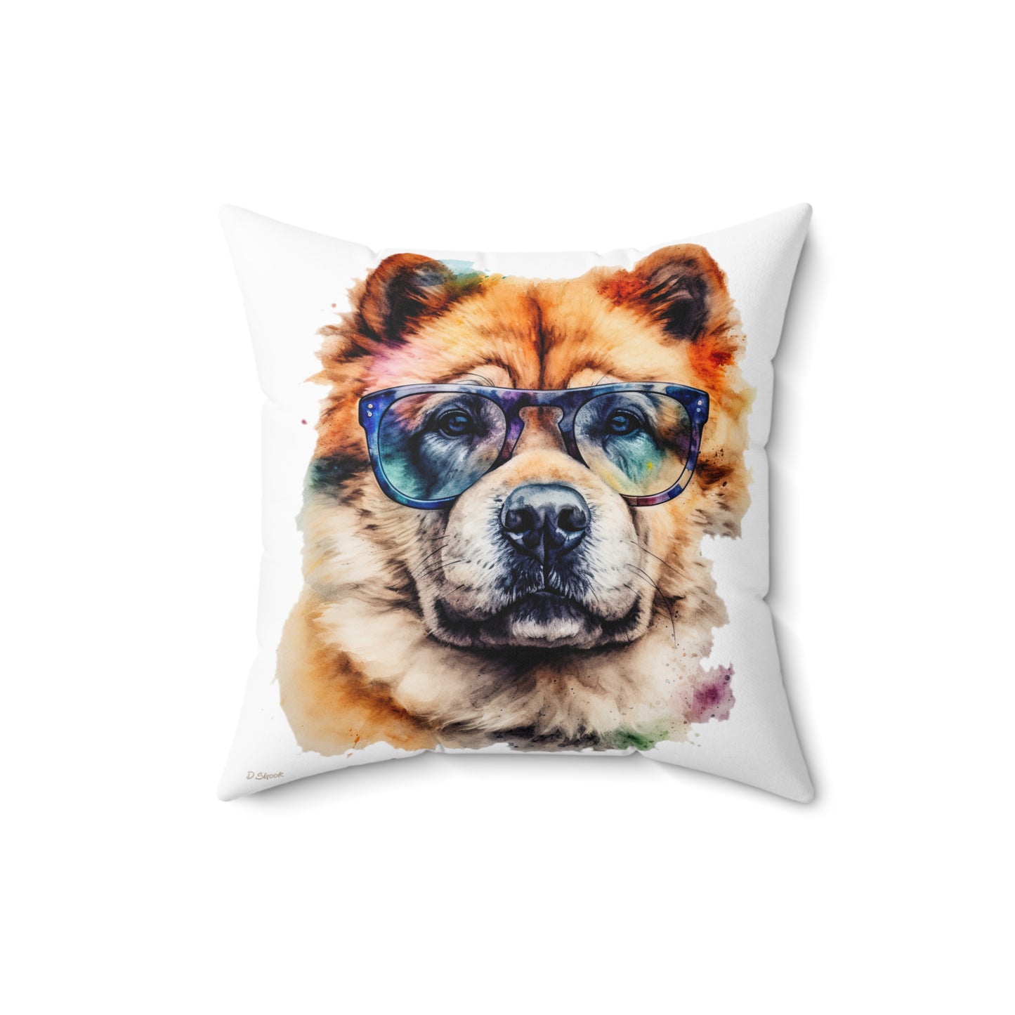 Chow Chow 5 Spun Polyester Square Pillow