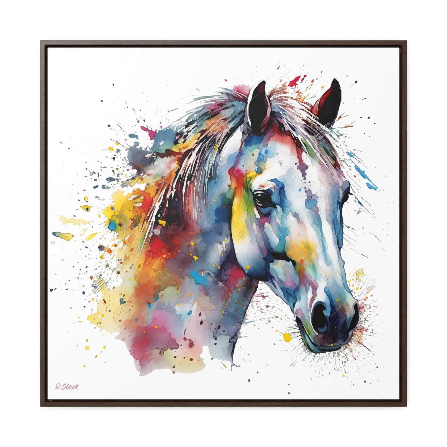 Horse Rescue 14 Gallery Canvas Wraps, Square Frame