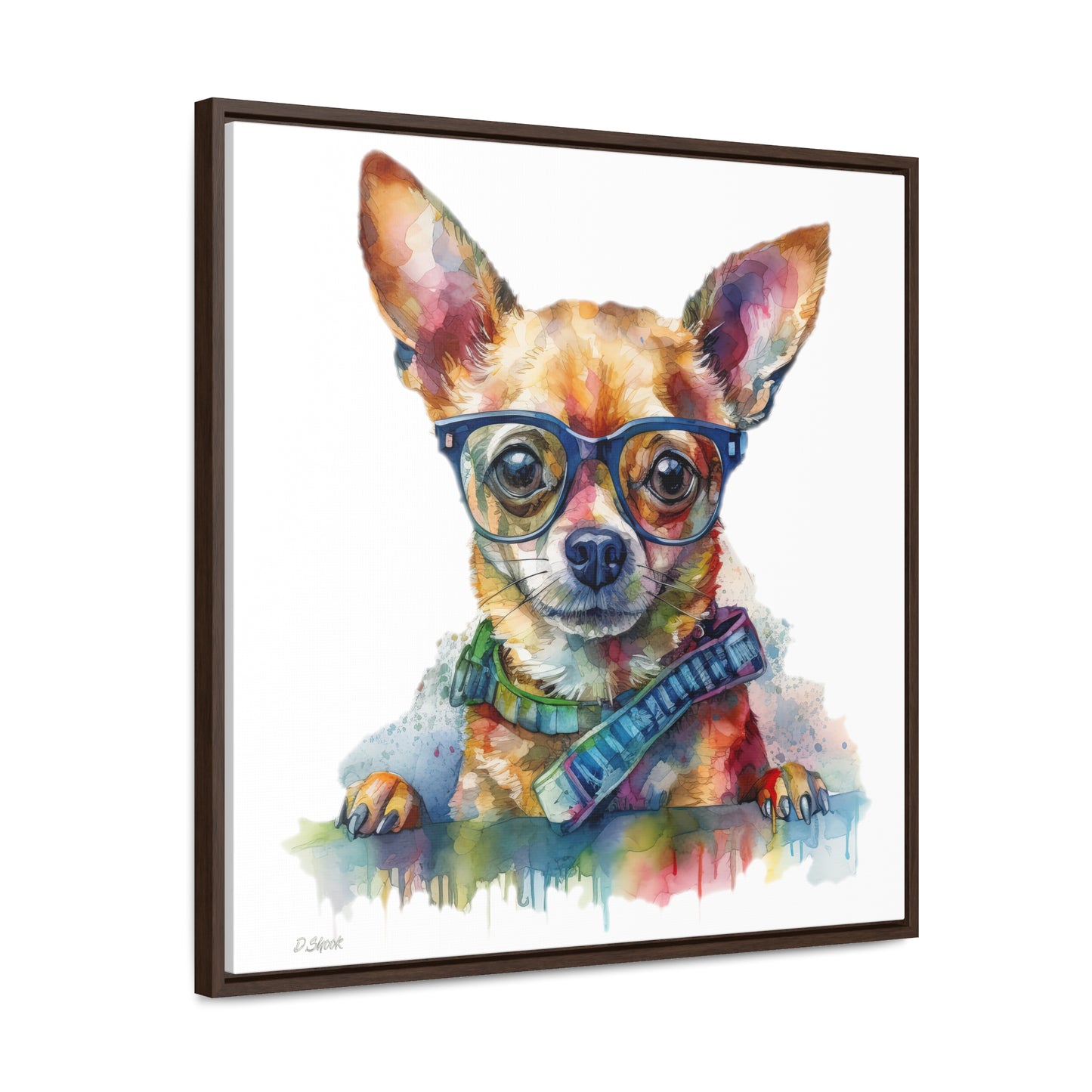 Chihuahua 4 Gallery Canvas Wraps, Square Frame