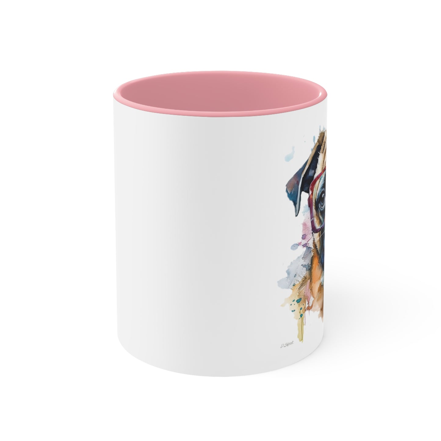 Pug 6 Accent Mugs