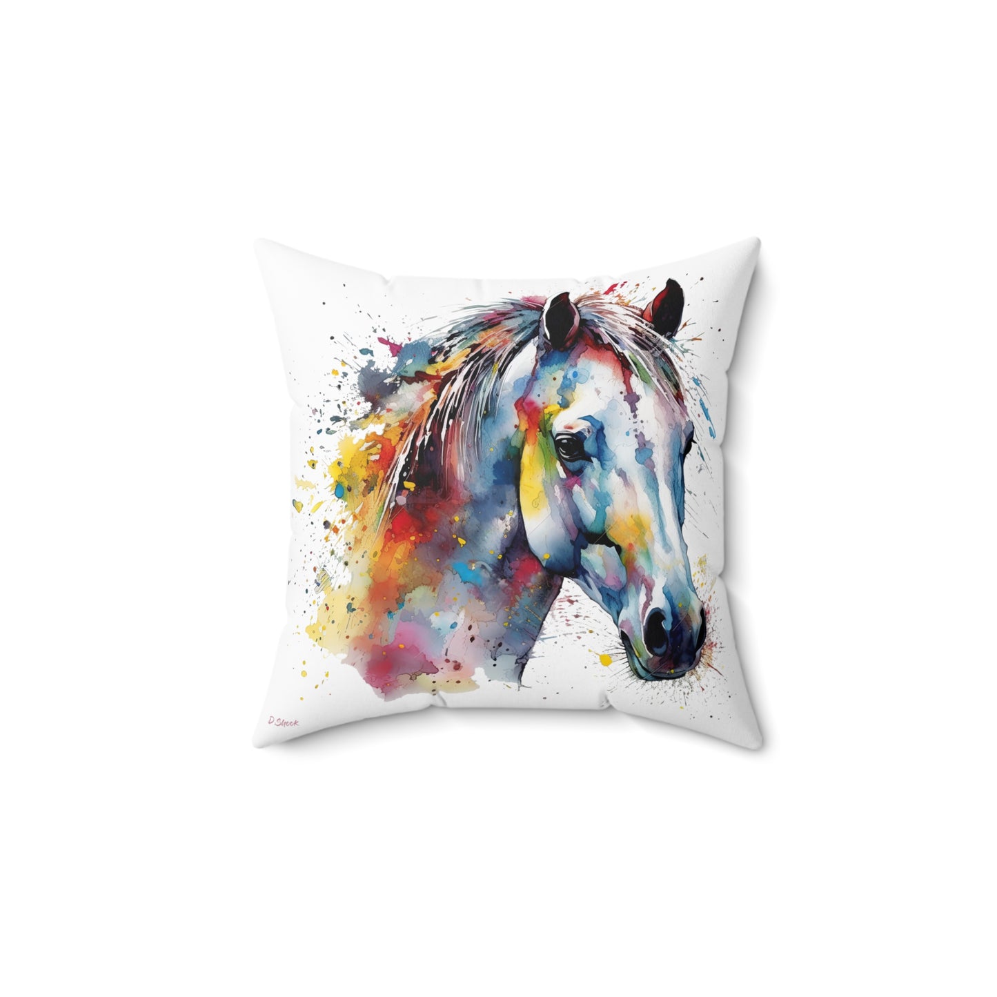Horse Rescue 14 Spun Polyester Square Pillow