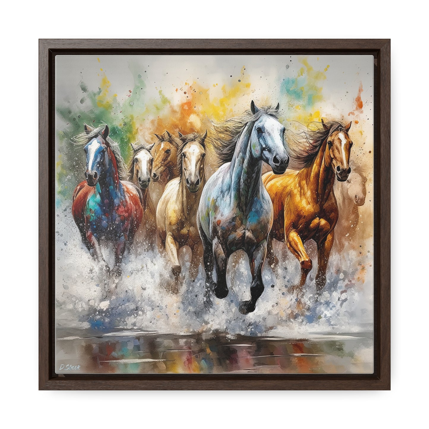 Horse Rescue 16 Gallery Canvas Wraps, Square Frame