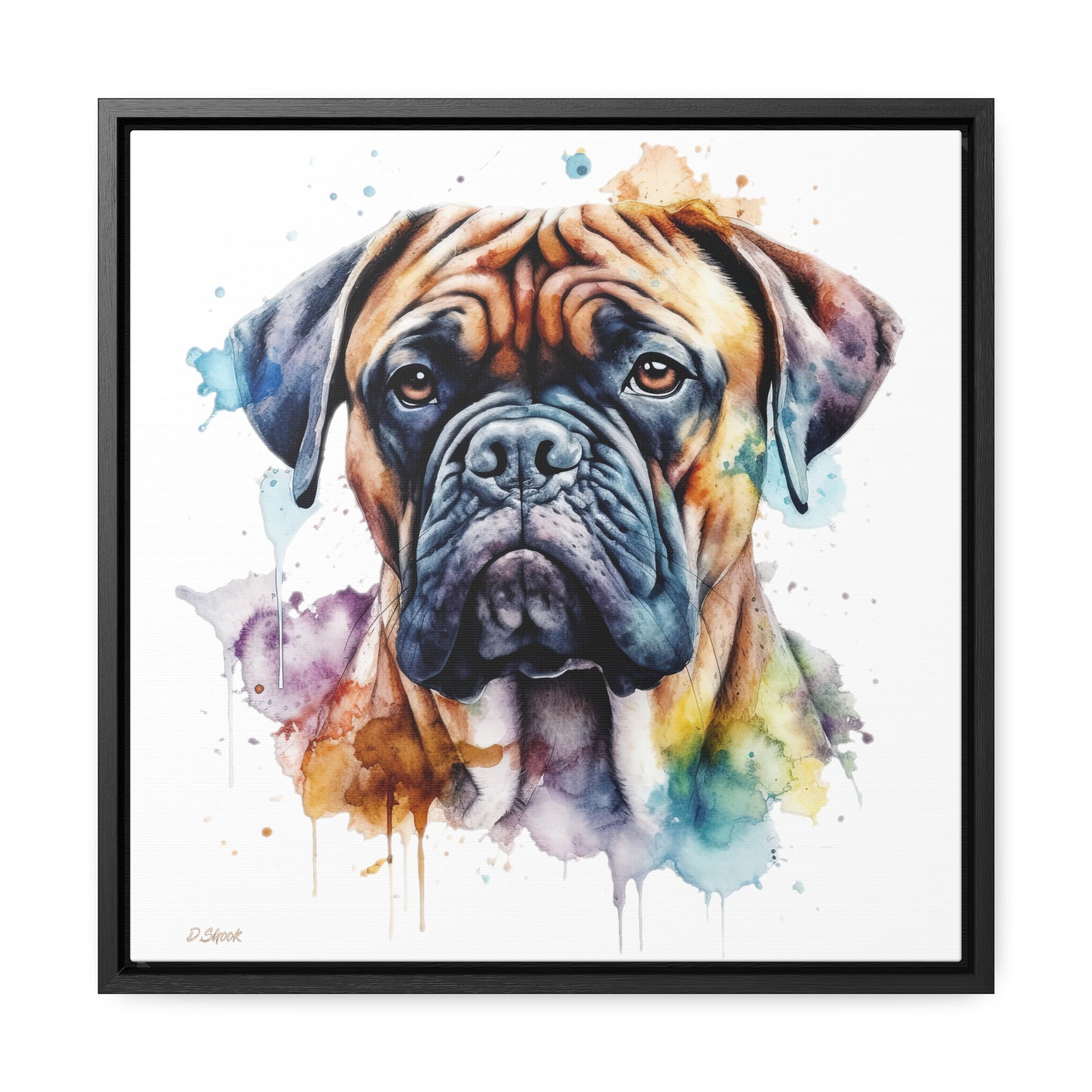 Bullmastiff 1 Gallery Canvas Wraps, Square Frame