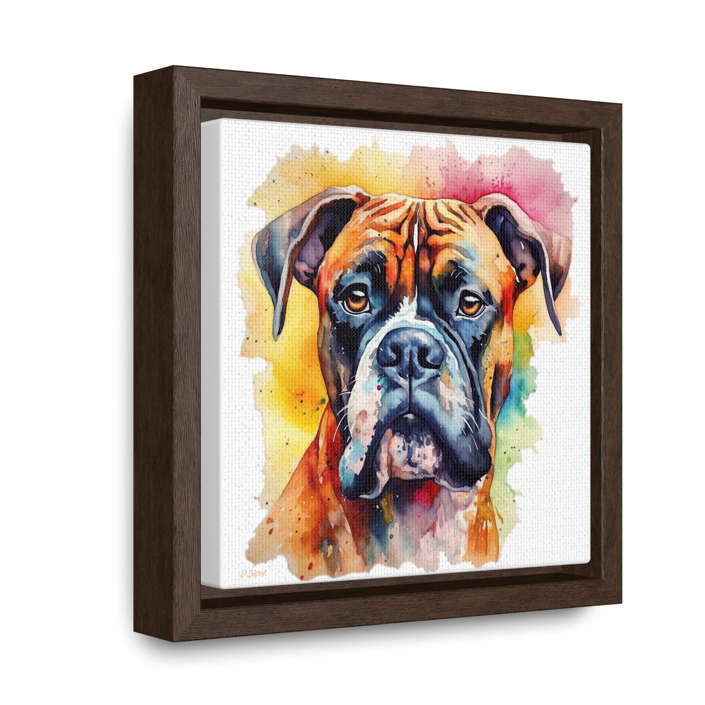Boxer 1 Gallery Canvas Wraps, Square Frame