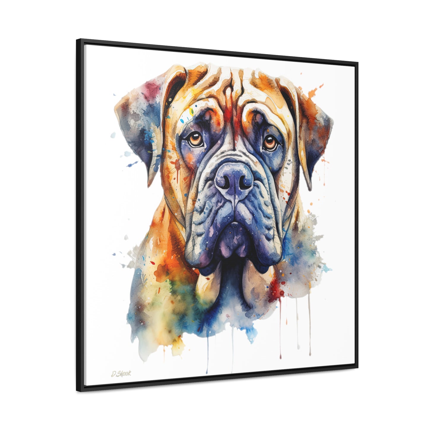 Bullmastiff 3 Gallery Canvas Wraps, Square Frame