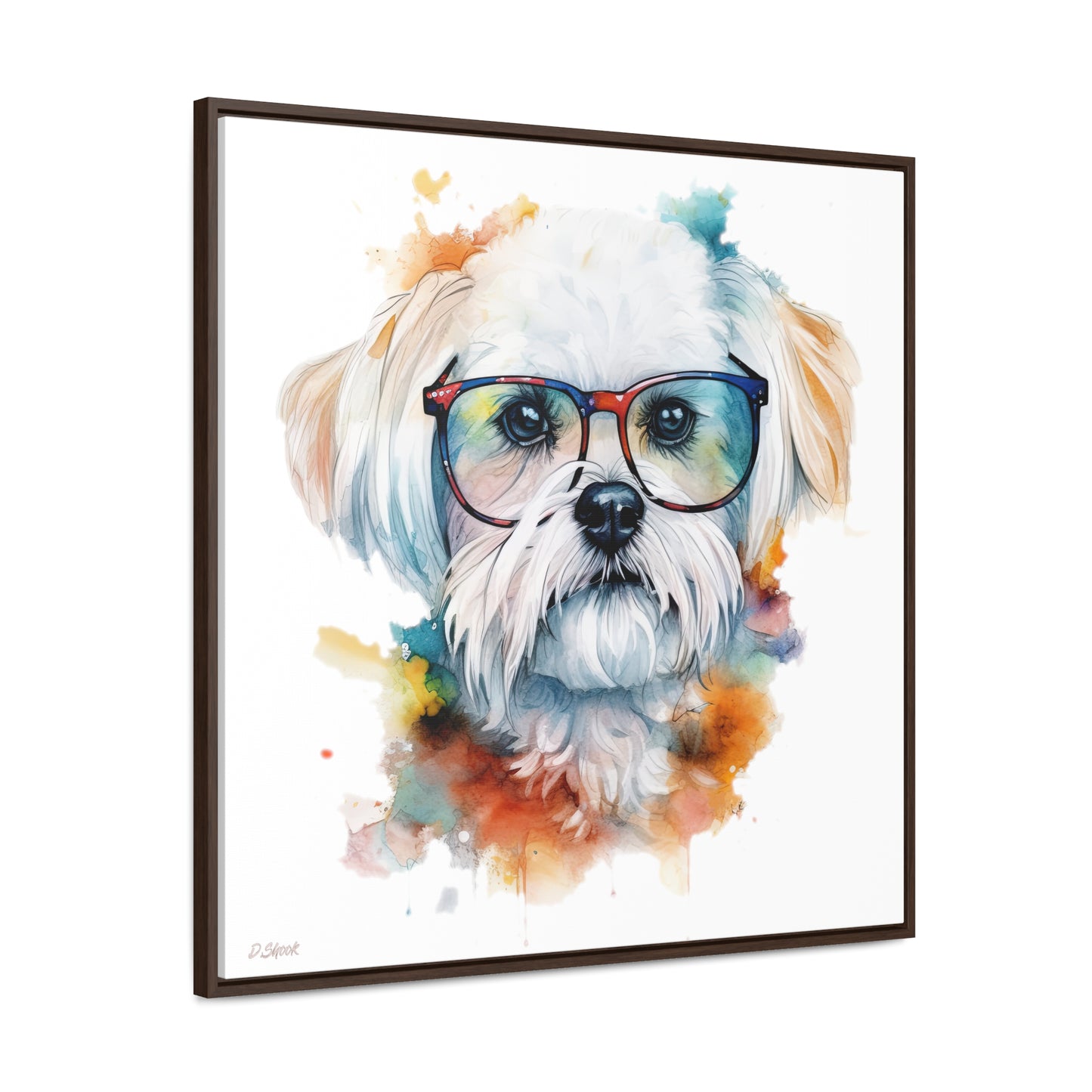 Maltese Dog 5 Gallery Canvas Wraps, Square Frame