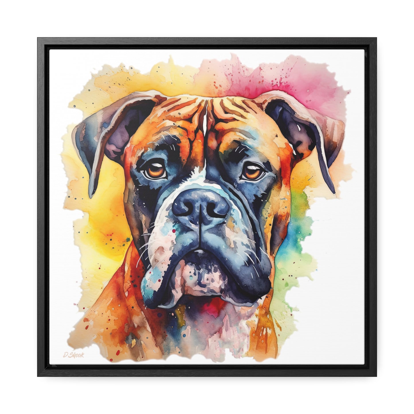 Boxer 1 Gallery Canvas Wraps, Square Frame