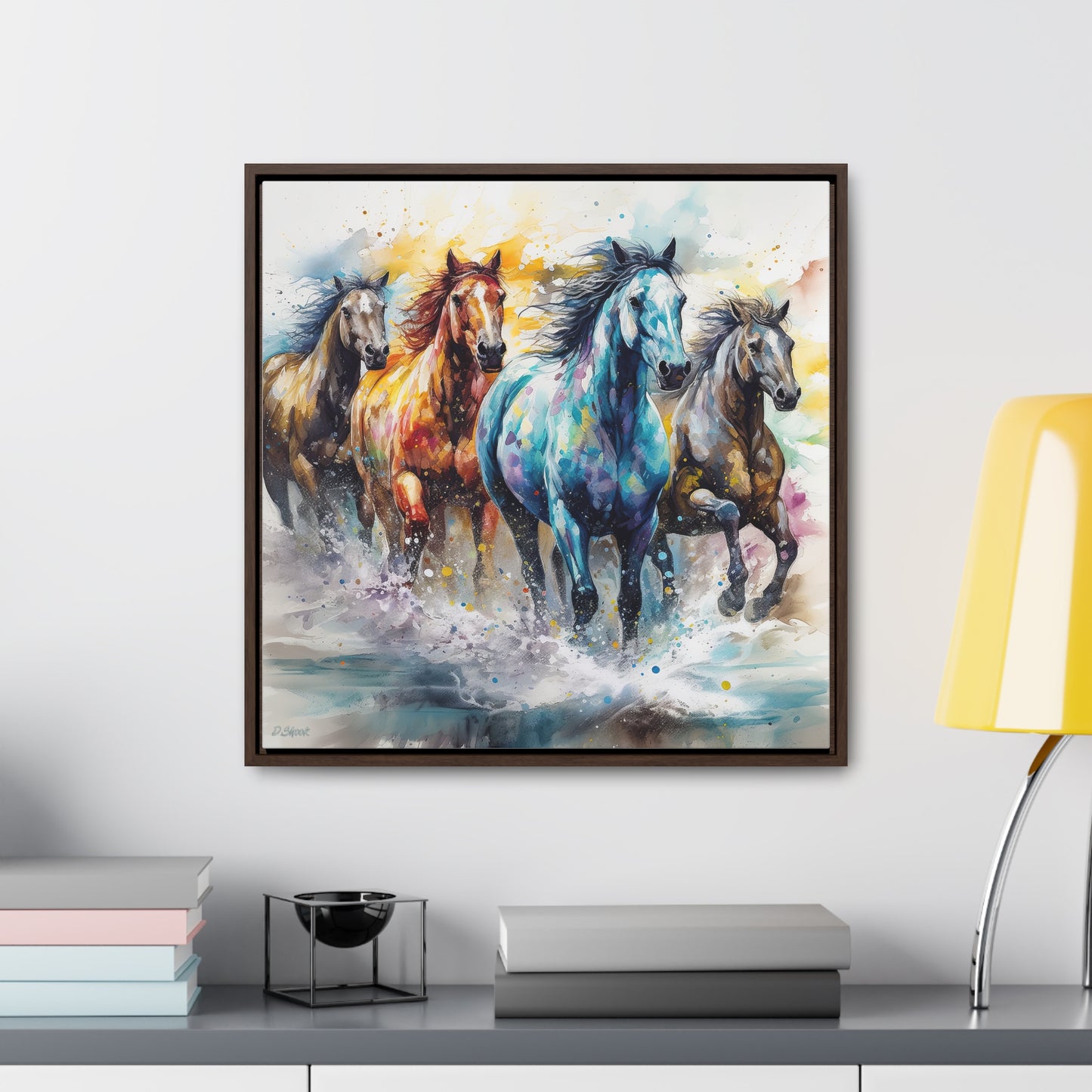 Horse Rescue 15 Gallery Canvas Wraps, Square Frame
