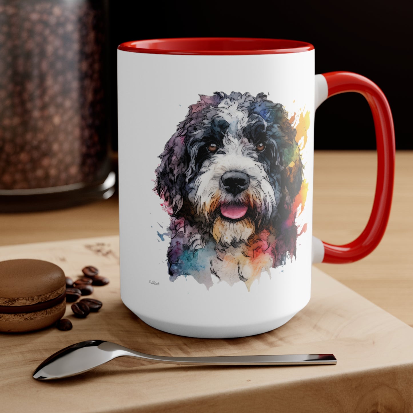 Portuguese Water Dog 2 Accent Mugs