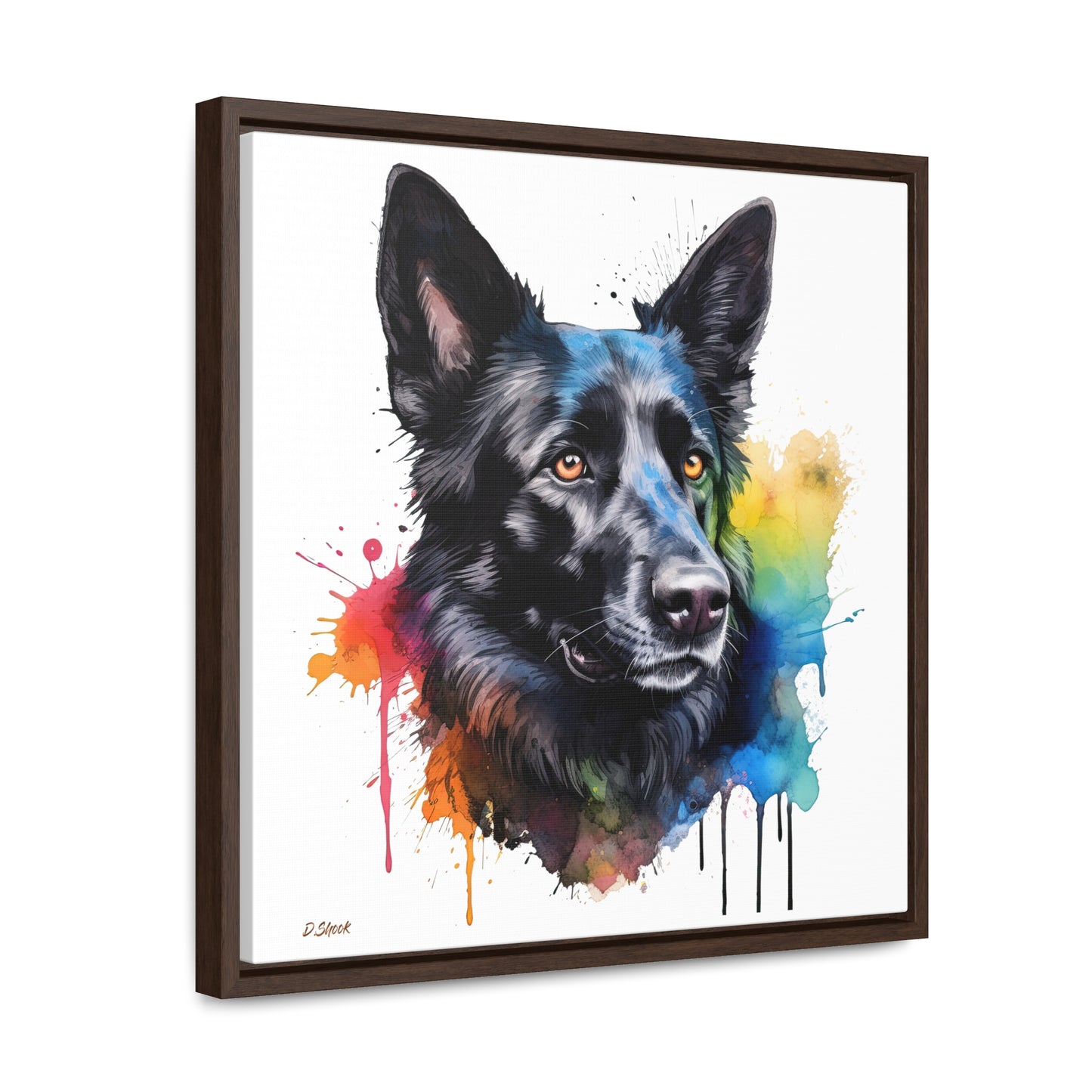 German Sheppard 22 Gallery Canvas Wraps, Square Frame