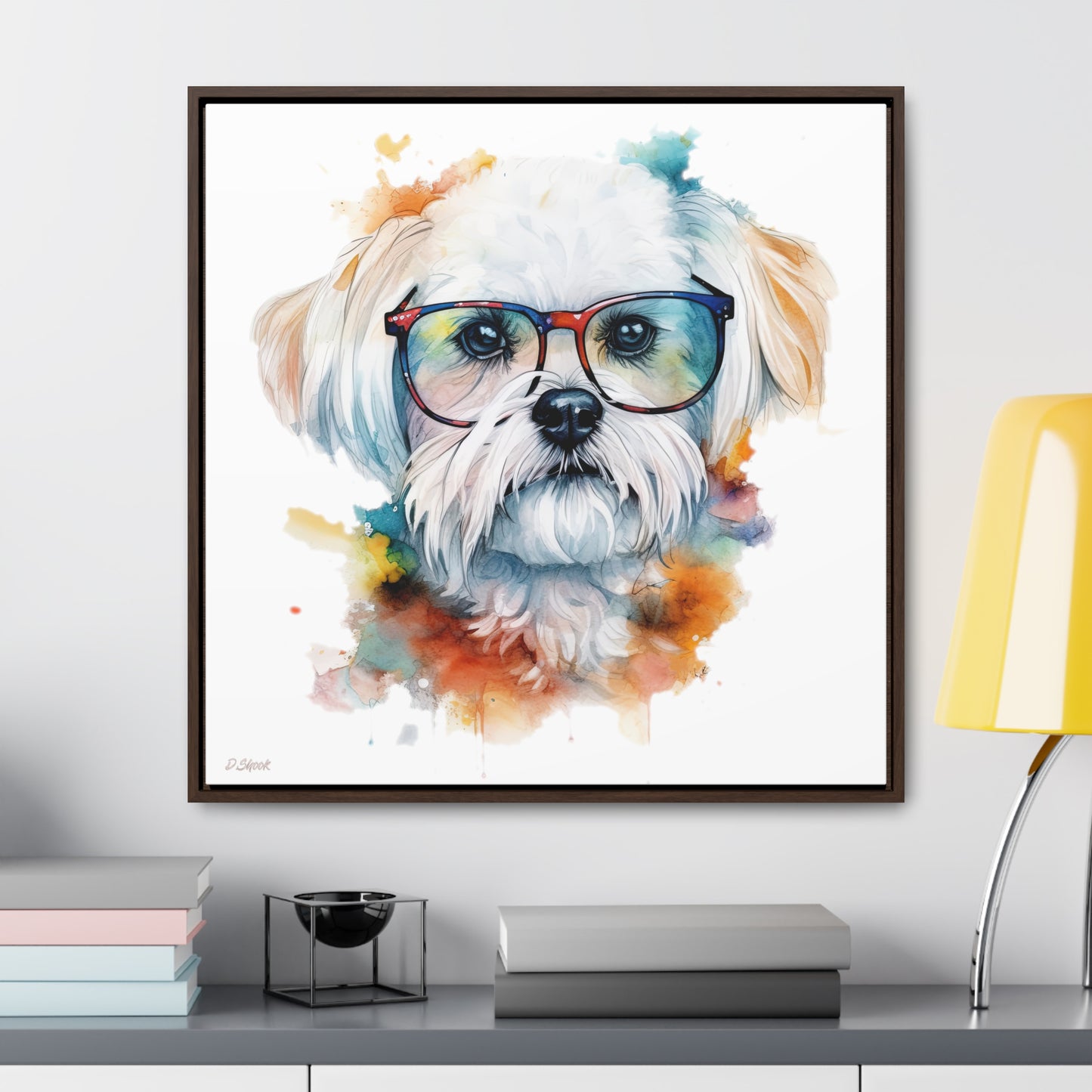 Maltese Dog 5 Gallery Canvas Wraps, Square Frame