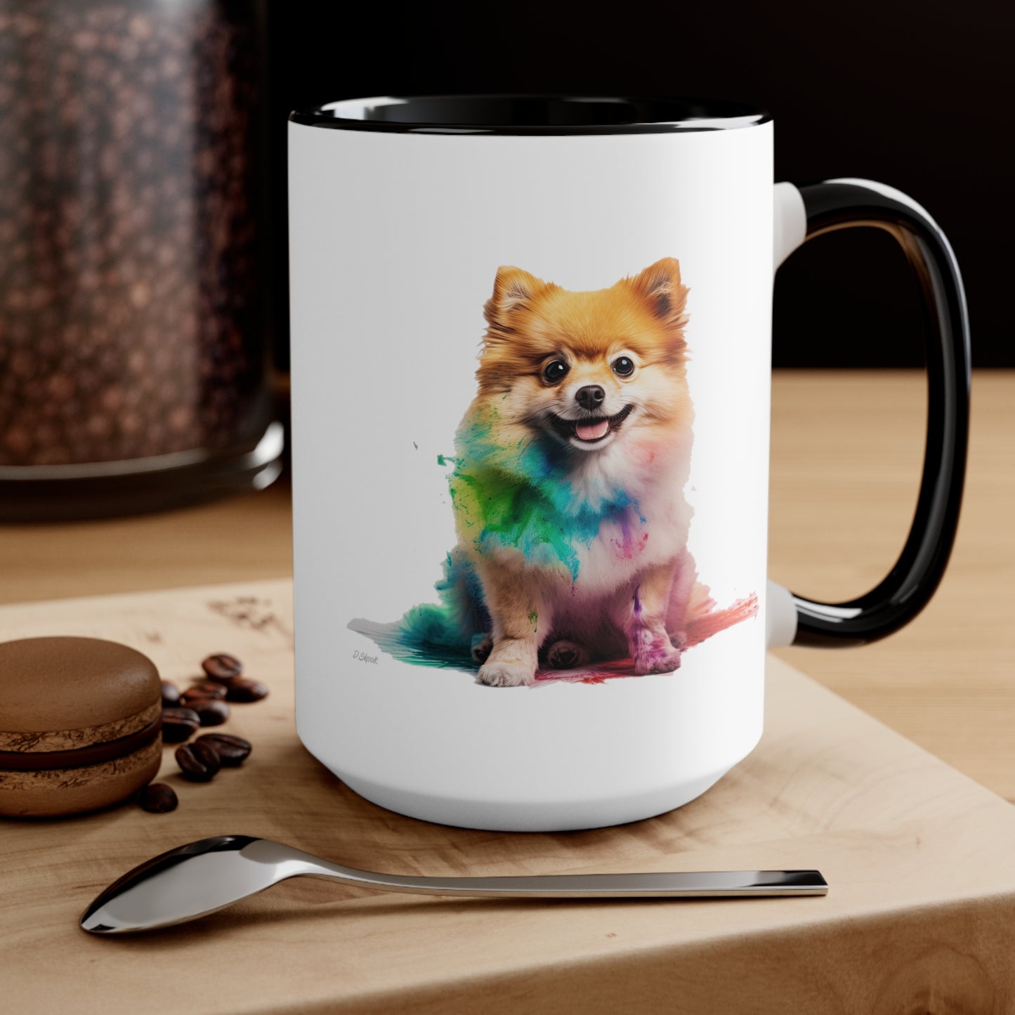 Pomeranian 1 Accent Mugs