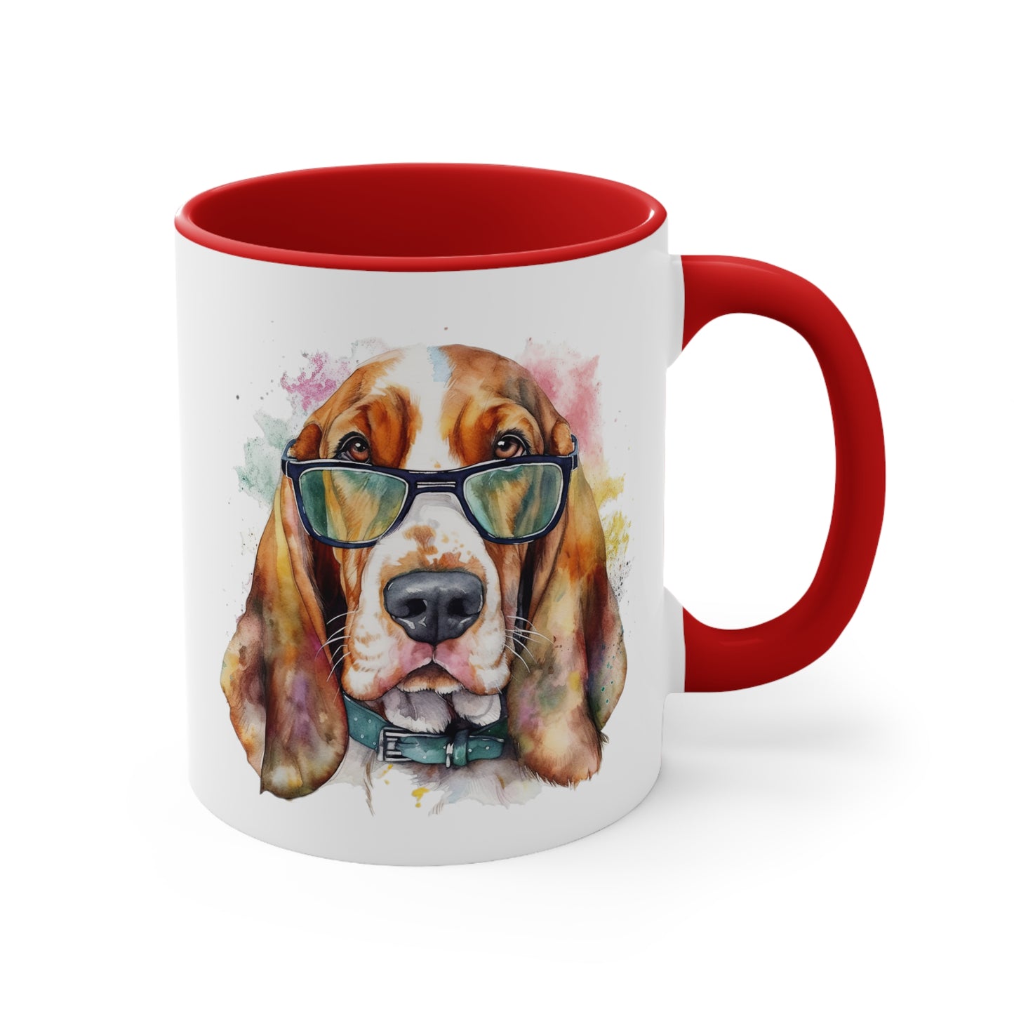 Basset Hound 6 Accent Mugs