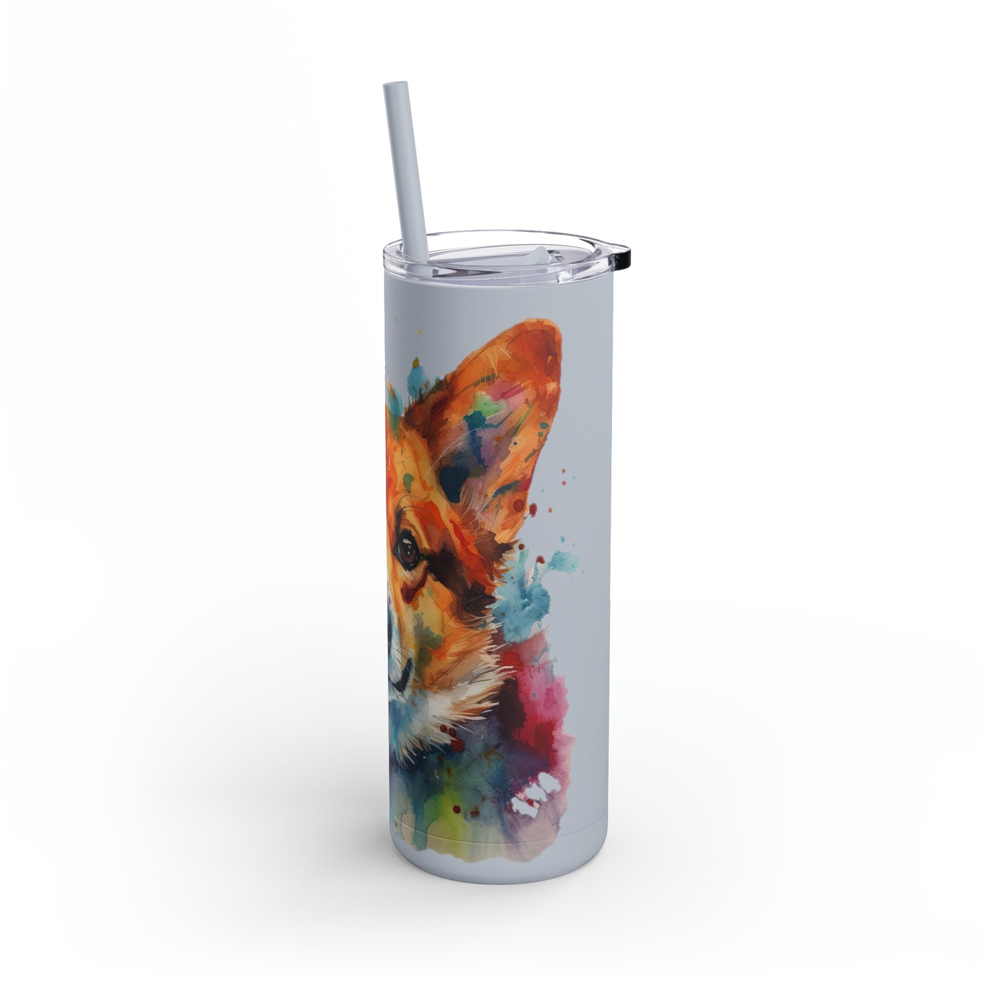 Pembroke Welsh Corgi 2 Maars Maker Skinny Matte Tumbler, 20oz