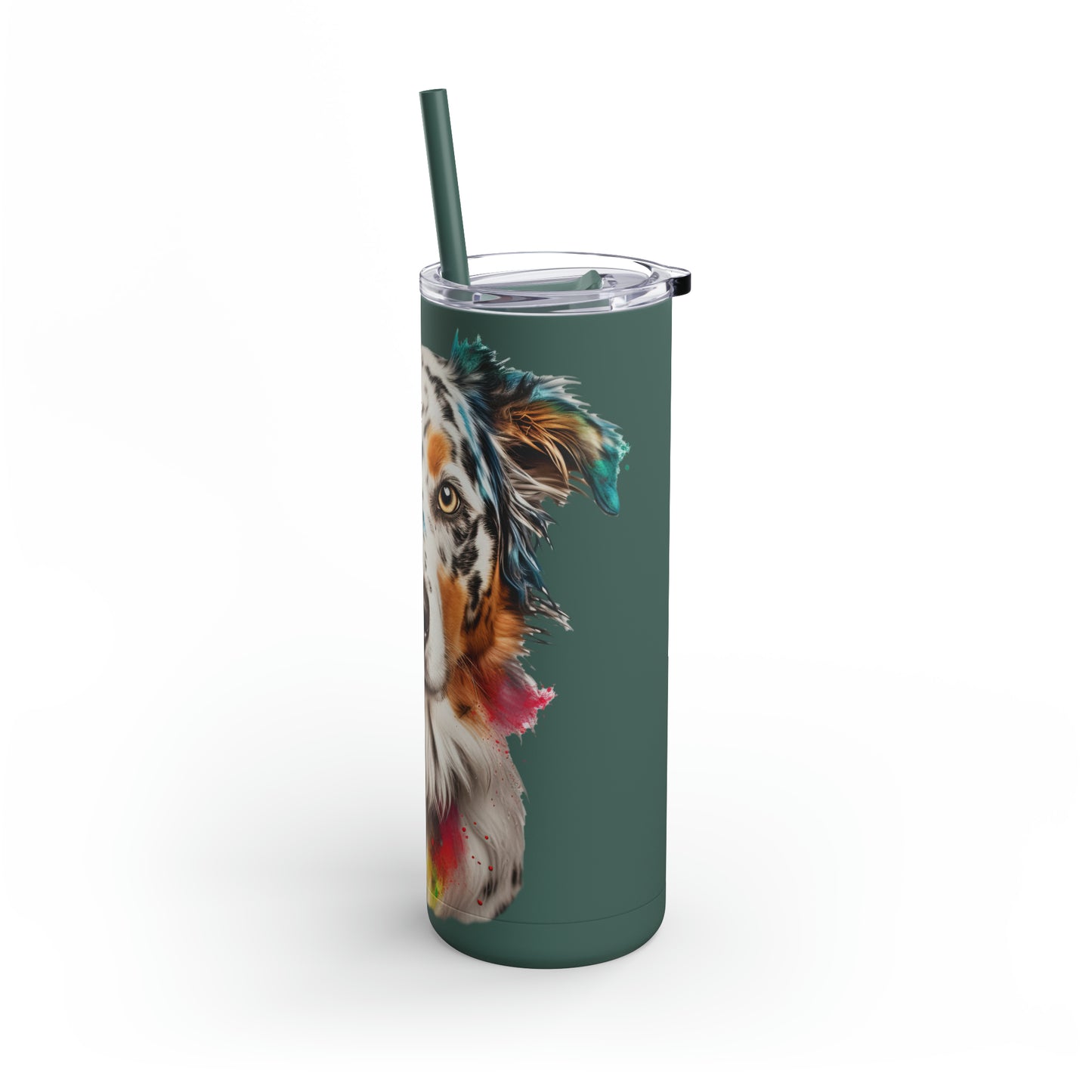 Australian Shepherd 3 Maars Maker Skinny Matte Tumbler, 20oz