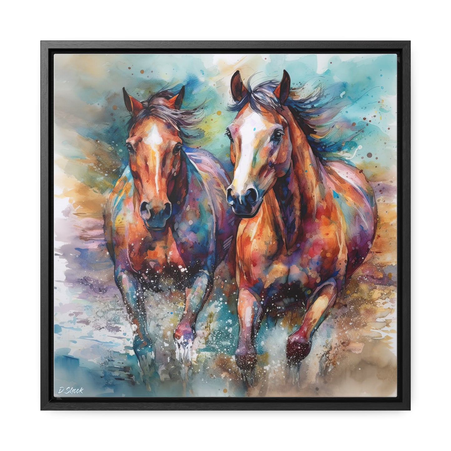 Horse Rescue 7 Gallery Canvas Wraps, Square Frame