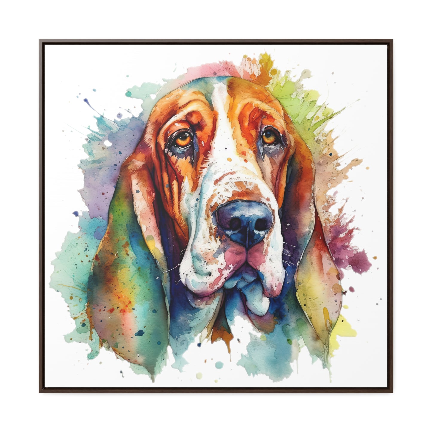 Basset Hound 1 Gallery Canvas Wraps, Square Frame