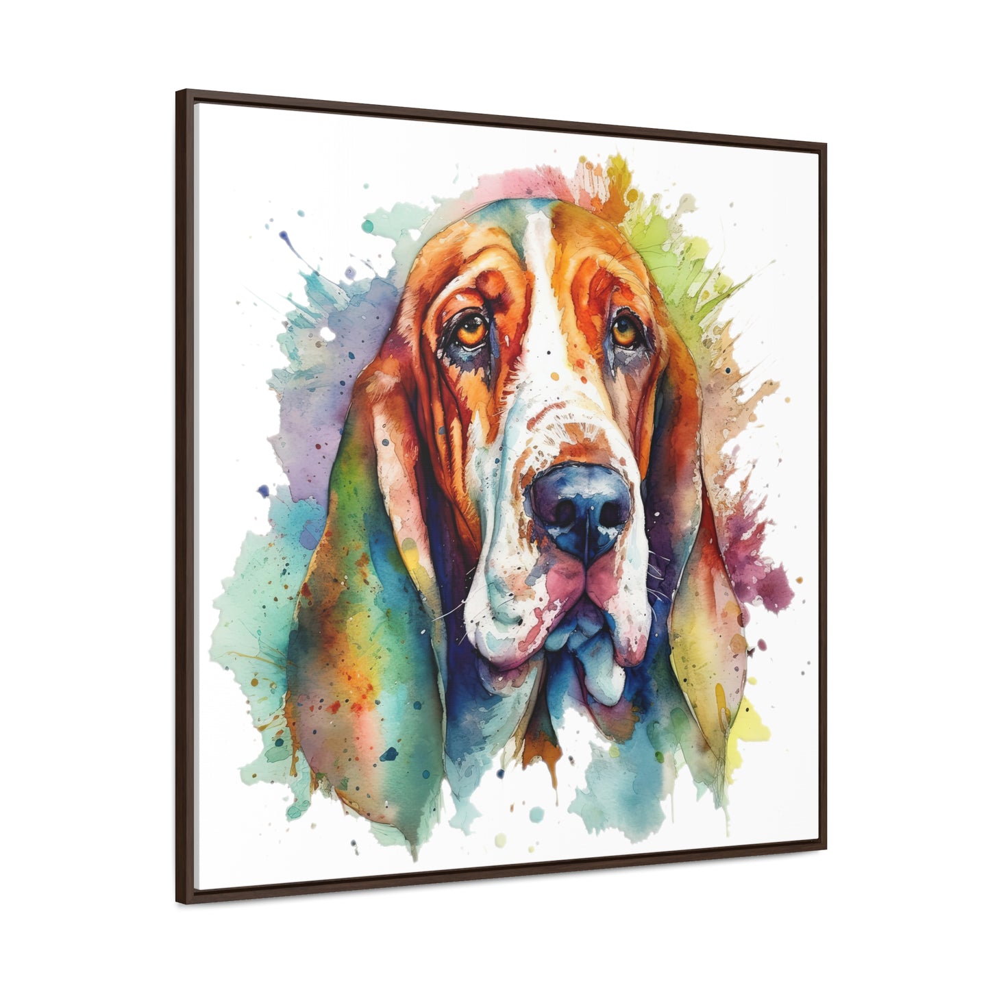 Basset Hound 1 Gallery Canvas Wraps, Square Frame
