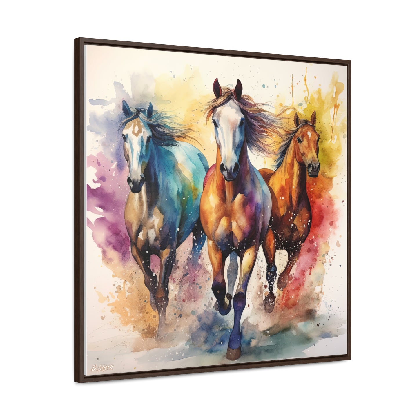 Horse Rescue 8 Gallery Canvas Wraps, Square Frame