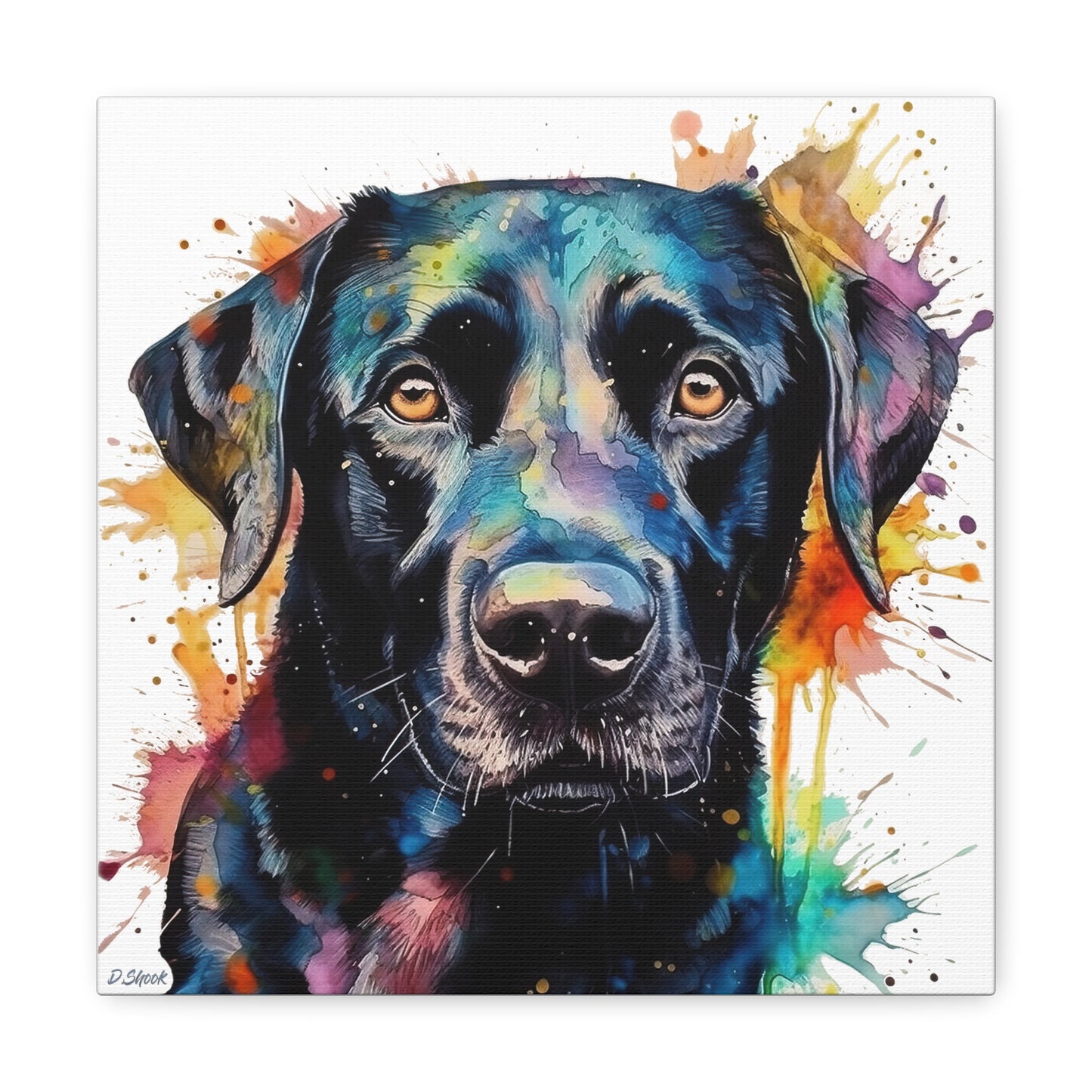 Black Lab 1 Canvas Gallery Wraps