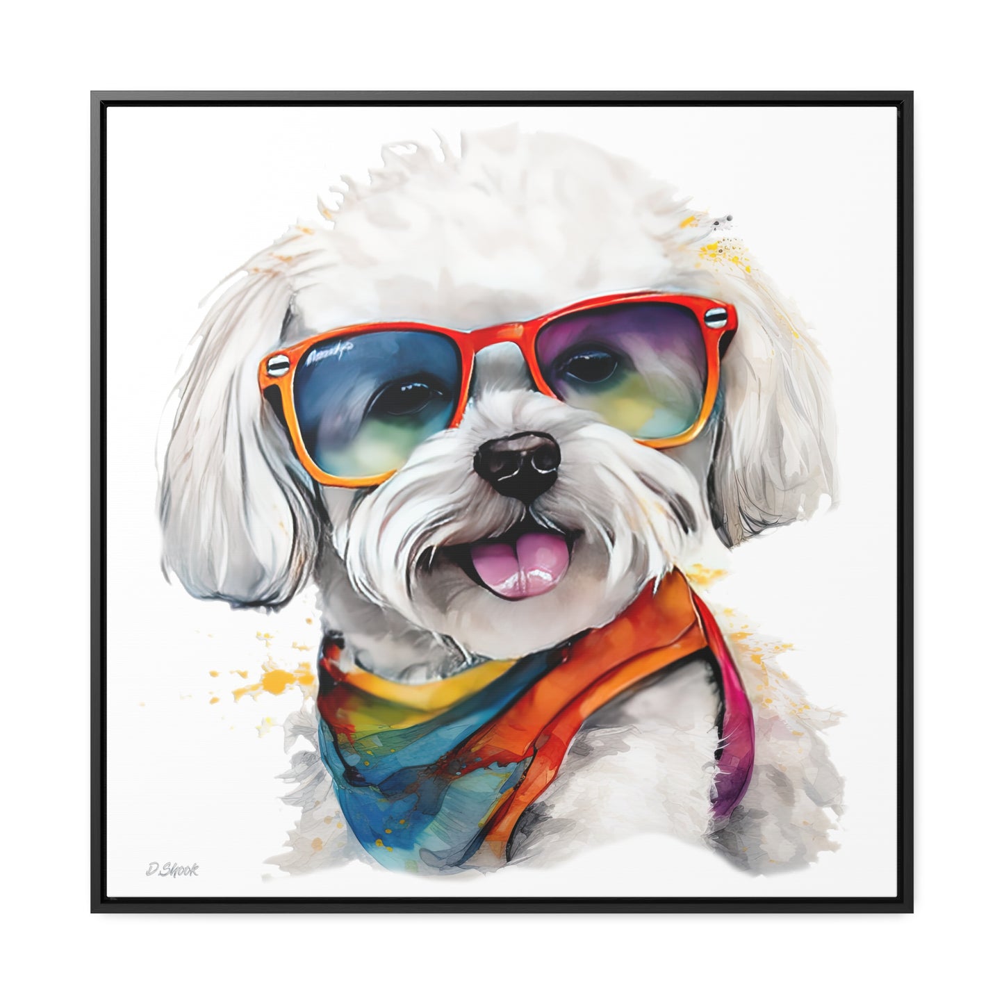 Bichon Frise 5 Gallery Canvas Wraps, Square Frame