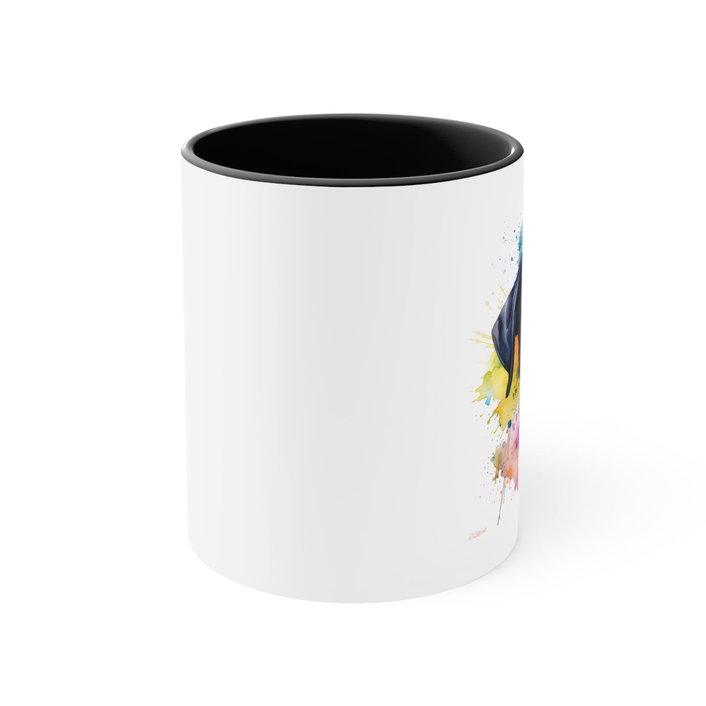 Black Lab 4 Accent Mugs