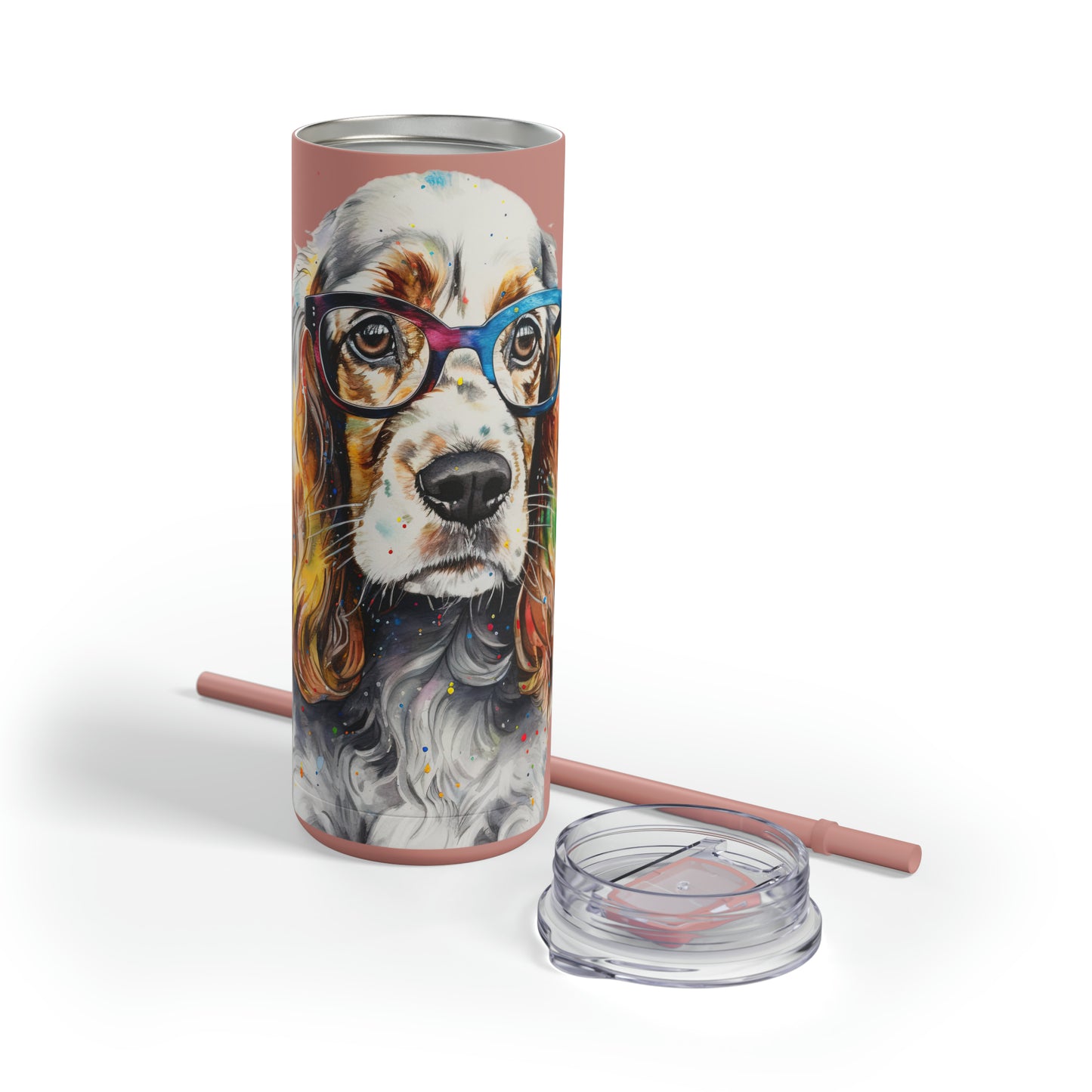English Cocker Spaniel 6 Maars Maker Skinny Matte Tumbler, 20oz