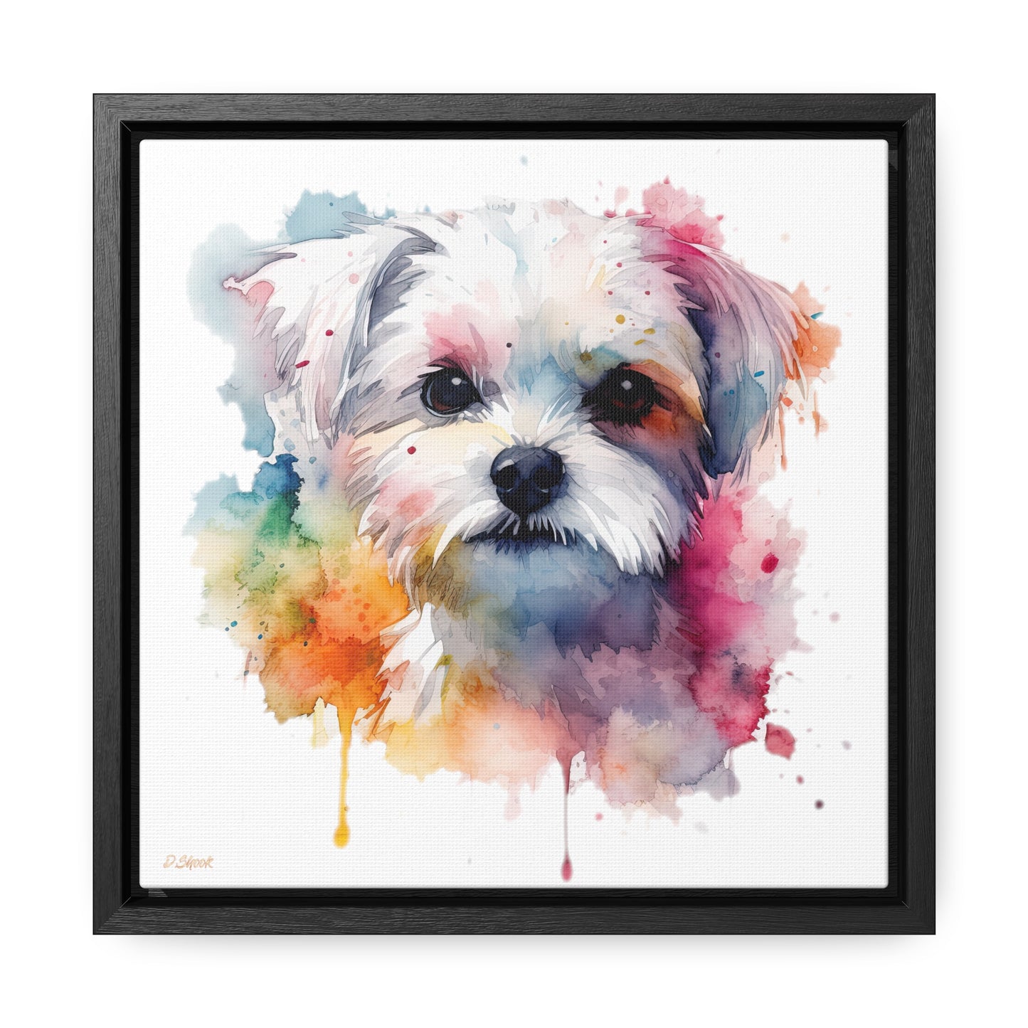 Maltese Dog 1 Gallery Canvas Wraps, Square Frame