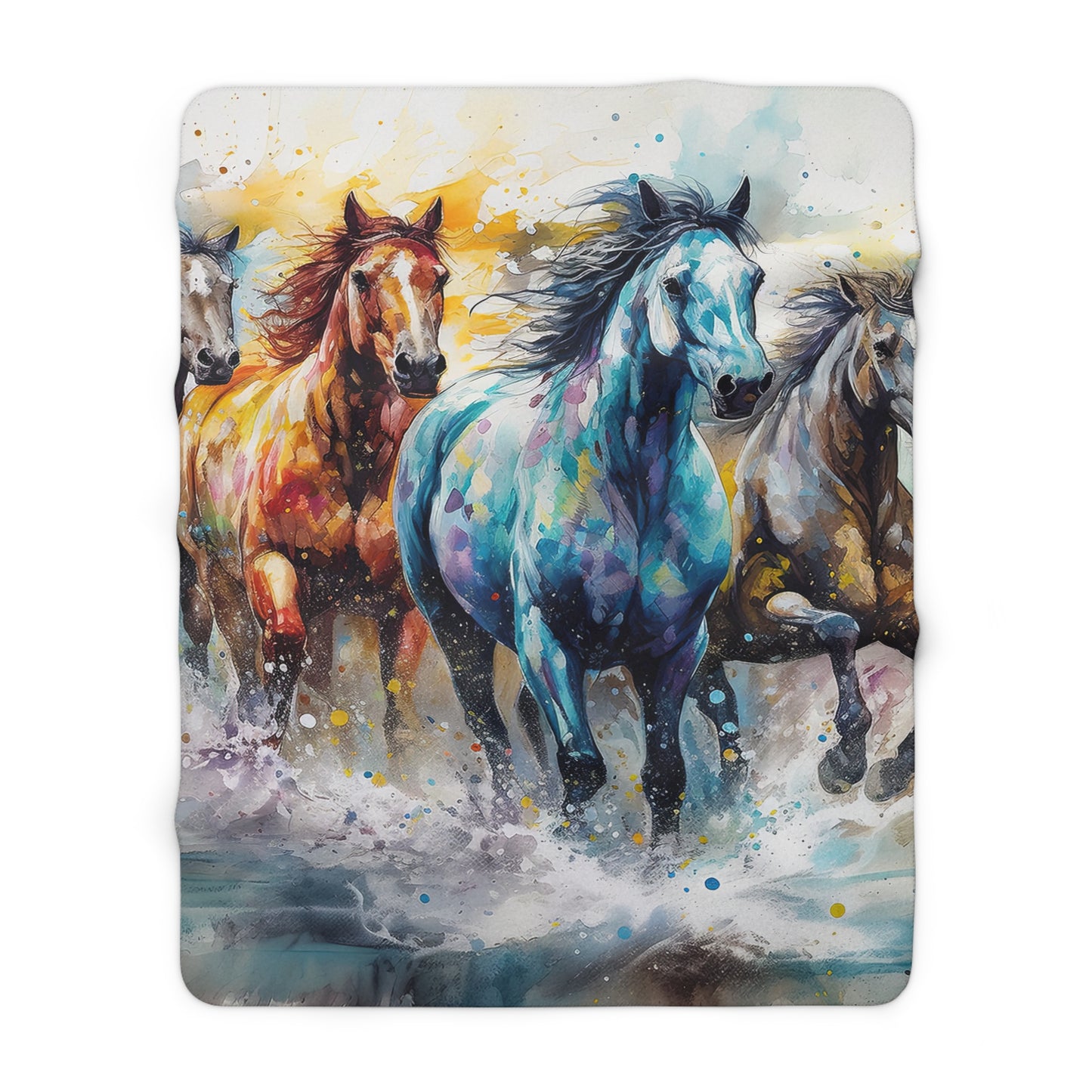 Horse Rescue 15 Sherpa Fleece Blanket