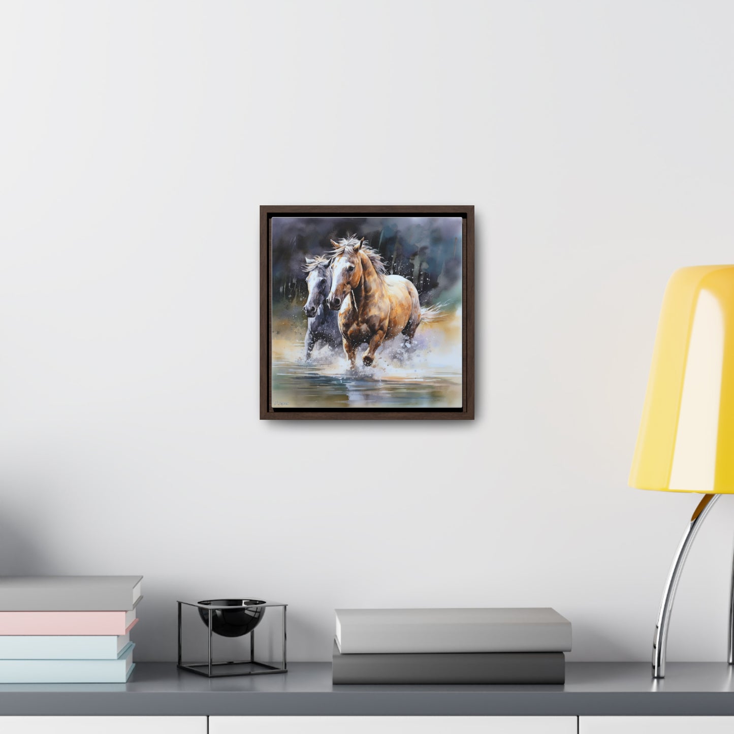 Horse Rescue 18 Gallery Canvas Wraps, Square Frame