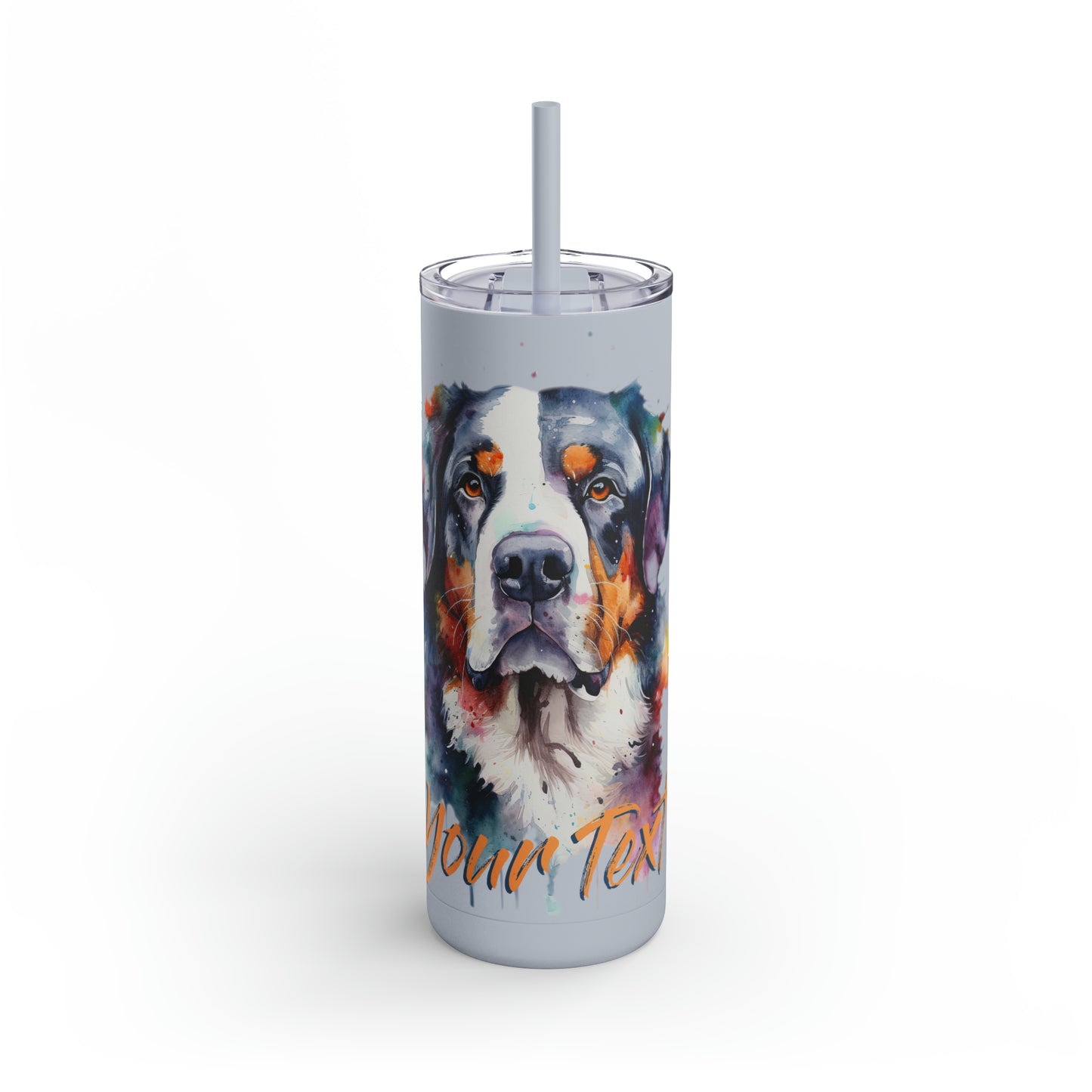 Greater Swiss Mountain Dog 3 (Your Text) Maars Maker Skinny Matte Tumbler, 20oz