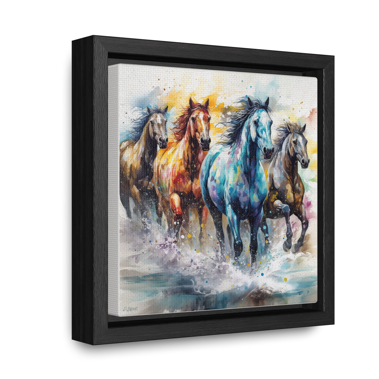 Horse Rescue 15 Gallery Canvas Wraps, Square Frame