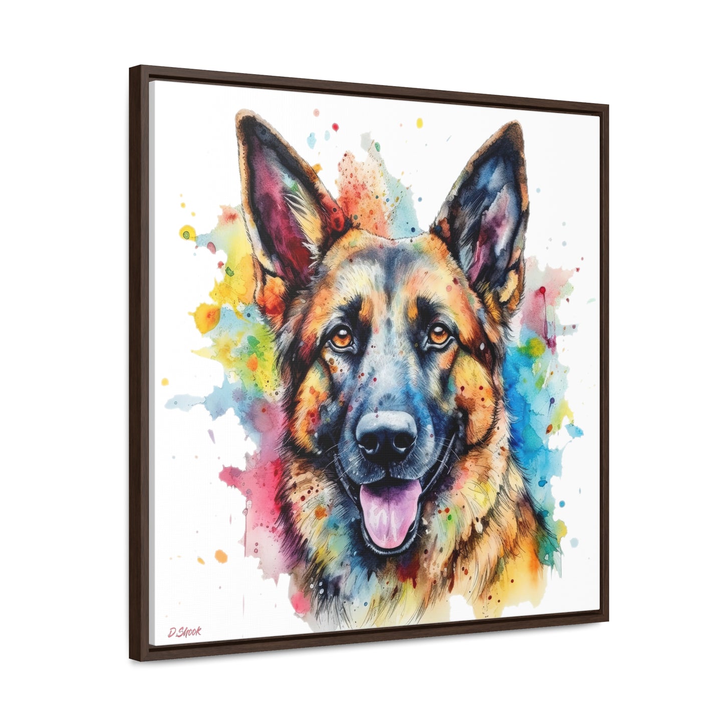 German Sheppard 1 Gallery Canvas Wraps, Square Frame