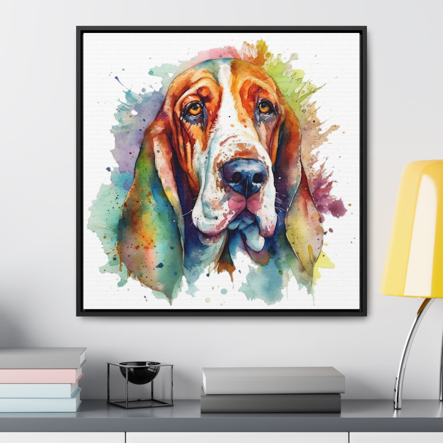 Basset Hound 1 Gallery Canvas Wraps, Square Frame