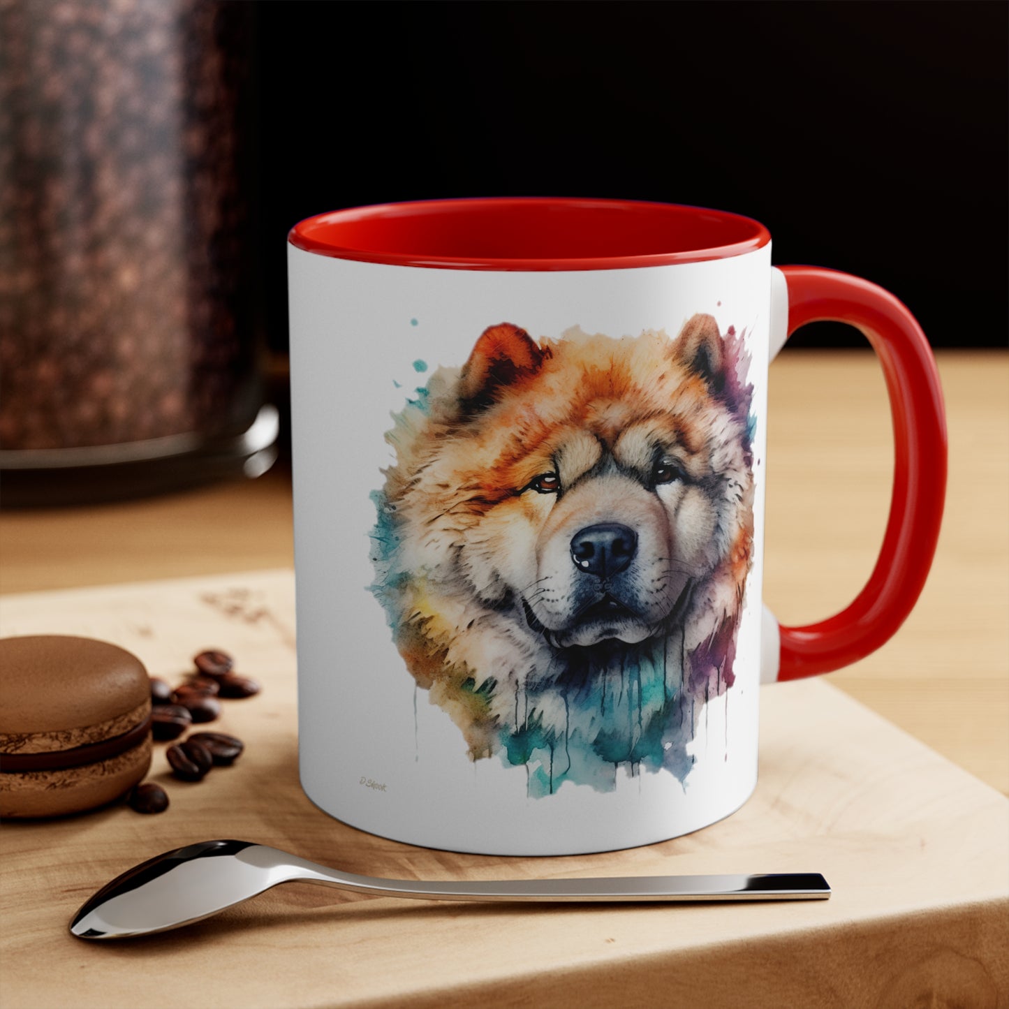 Chow Chow 3 Accent Mugs